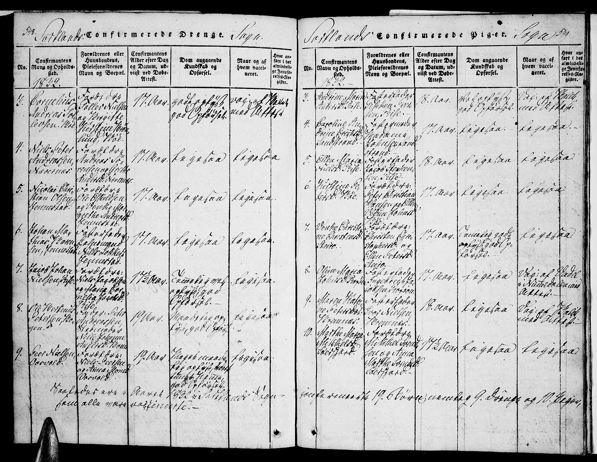 Ministerialprotokoller, klokkerbøker og fødselsregistre - Nordland, AV/SAT-A-1459/888/L1237: Ministerialbok nr. 888A05 /2, 1820-1836, s. 548-549