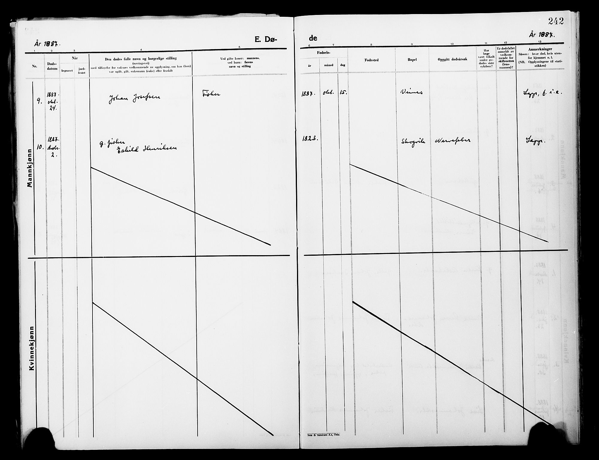 Lebesby sokneprestkontor, SATØ/S-1353/H/Ha/L0004kirke: Ministerialbok nr. 4, 1870-1902, s. 242