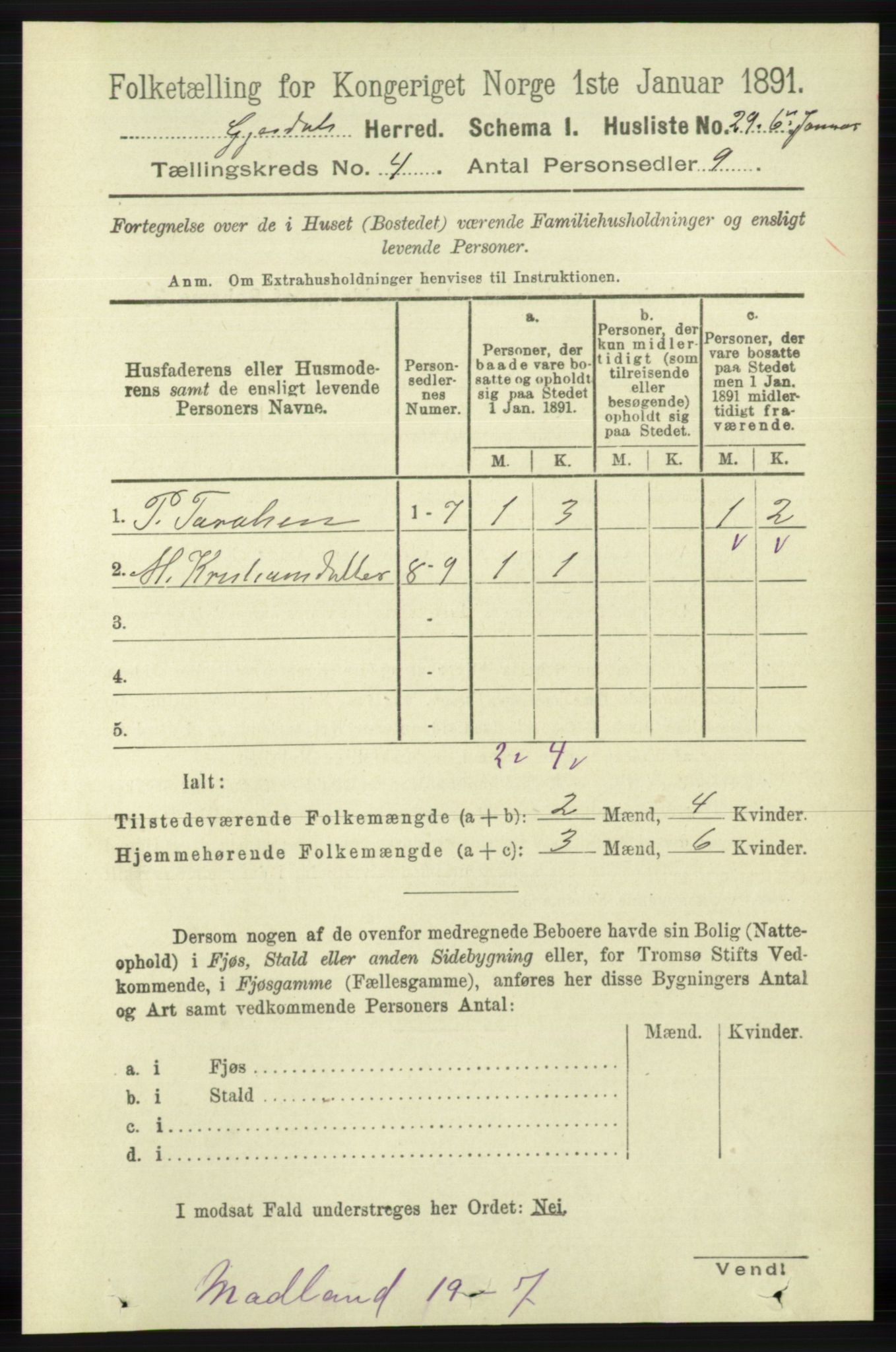 RA, Folketelling 1891 for 1122 Gjesdal herred, 1891, s. 1168