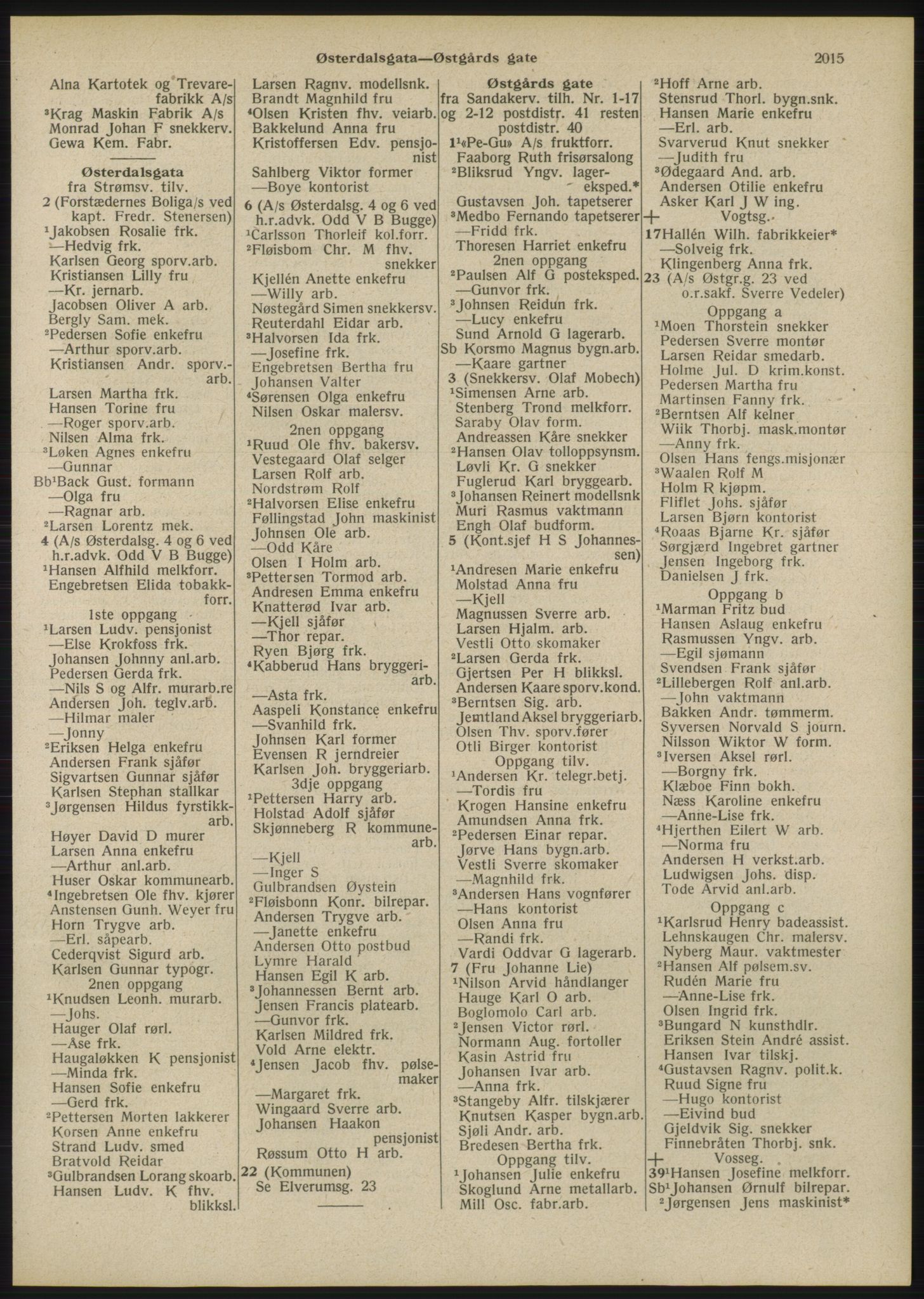 Kristiania/Oslo adressebok, PUBL/-, 1946, s. 2015