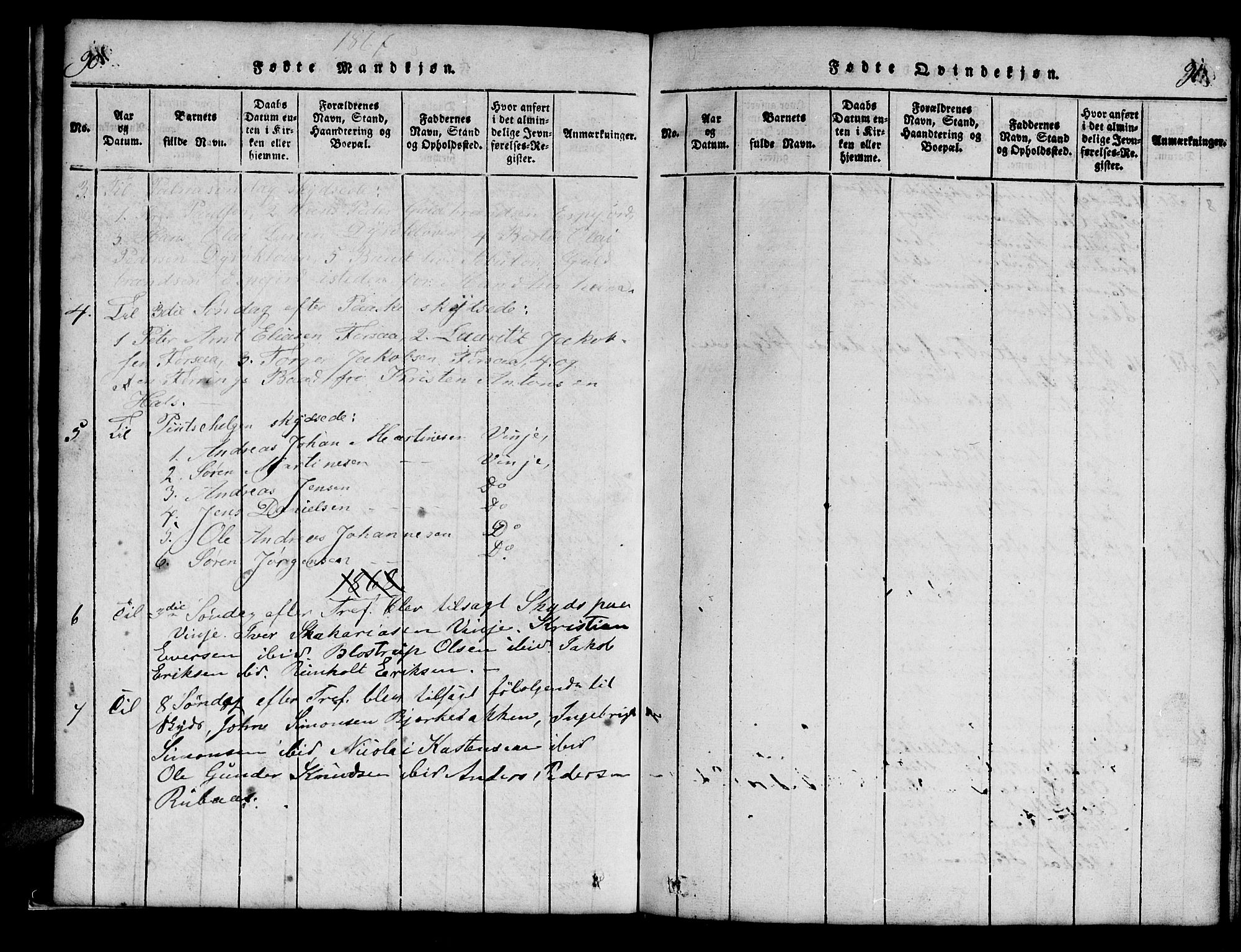 Tranøy sokneprestkontor, SATØ/S-1313/I/Ia/Iab/L0009klokker: Klokkerbok nr. 9, 1829-1834, s. 90-91