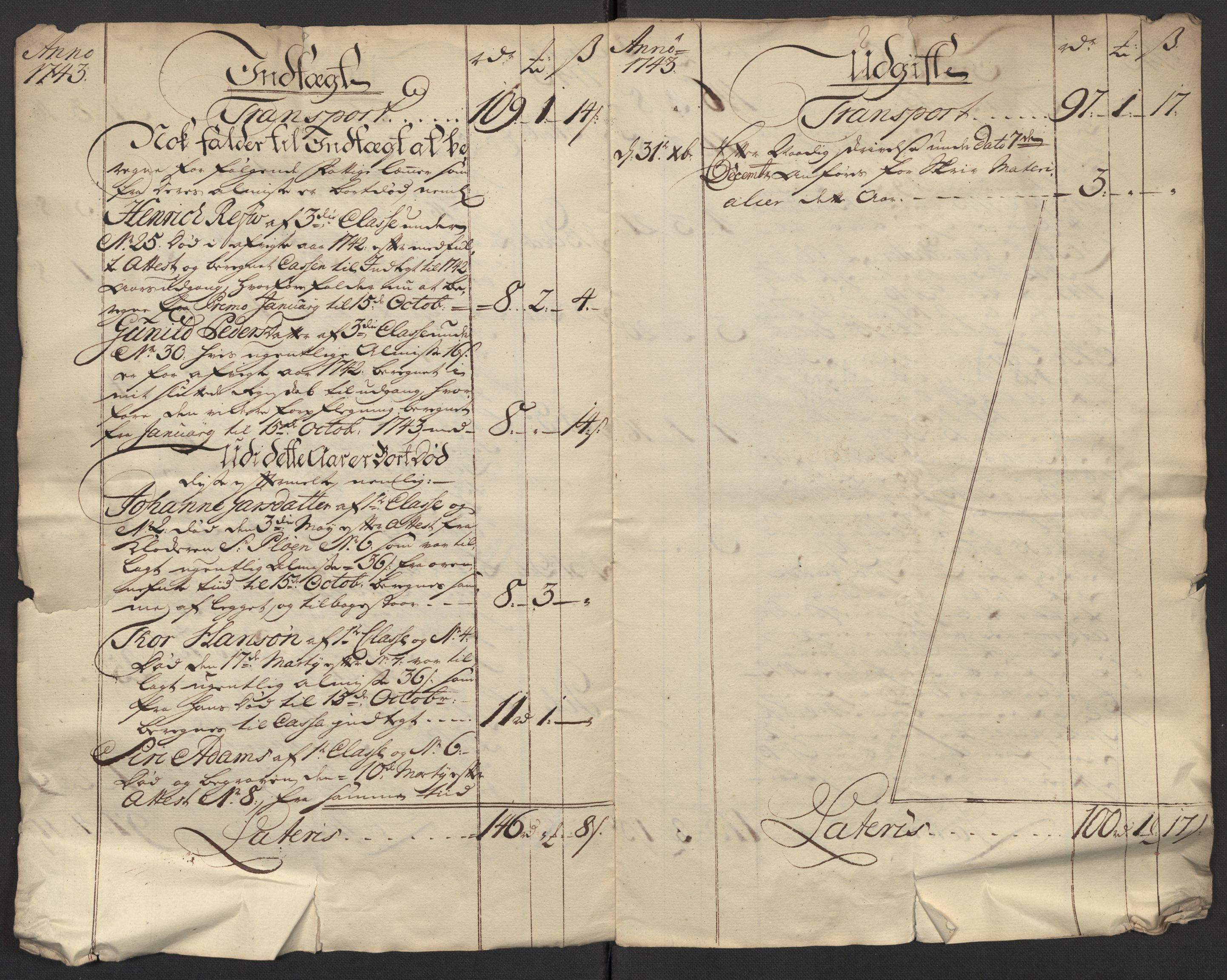 Kristiania tukthus, AV/SAO-A-10644/A/Ad/Adb/L0011: Innkomne skriv, rapporter og regnskap, 1742-1783, s. 19