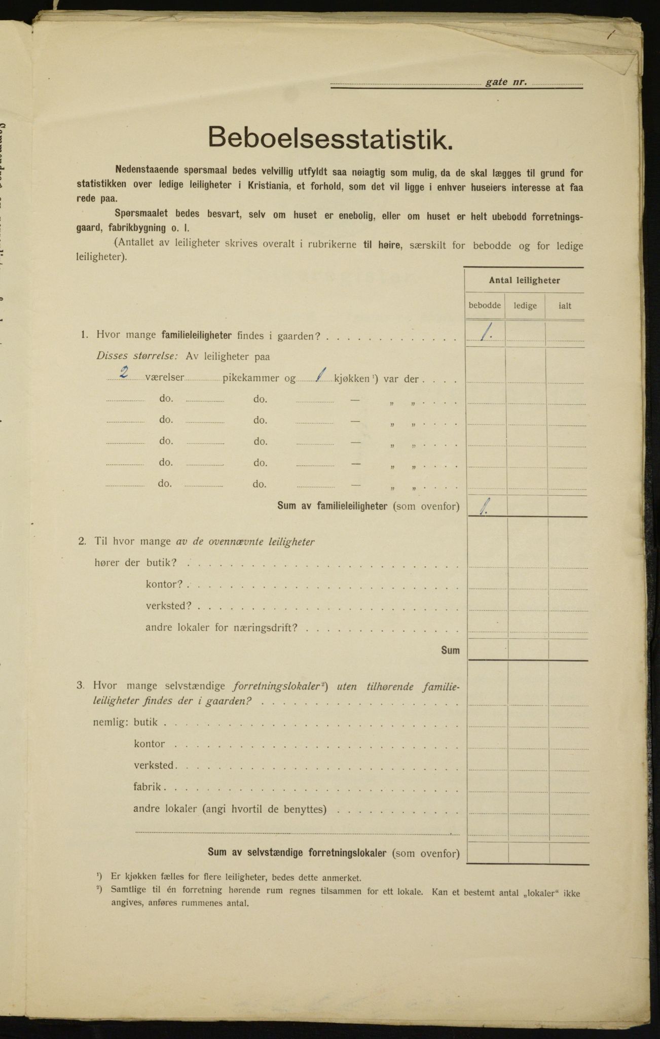 OBA, Kommunal folketelling 1.2.1912 for Kristiania, 1912, s. 109504