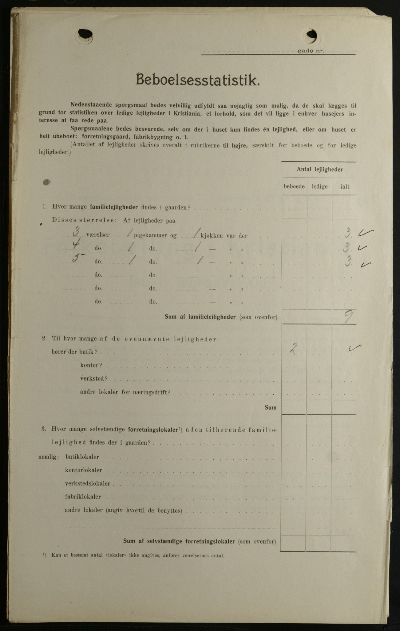 OBA, Kommunal folketelling 1.2.1908 for Kristiania kjøpstad, 1908, s. 115074