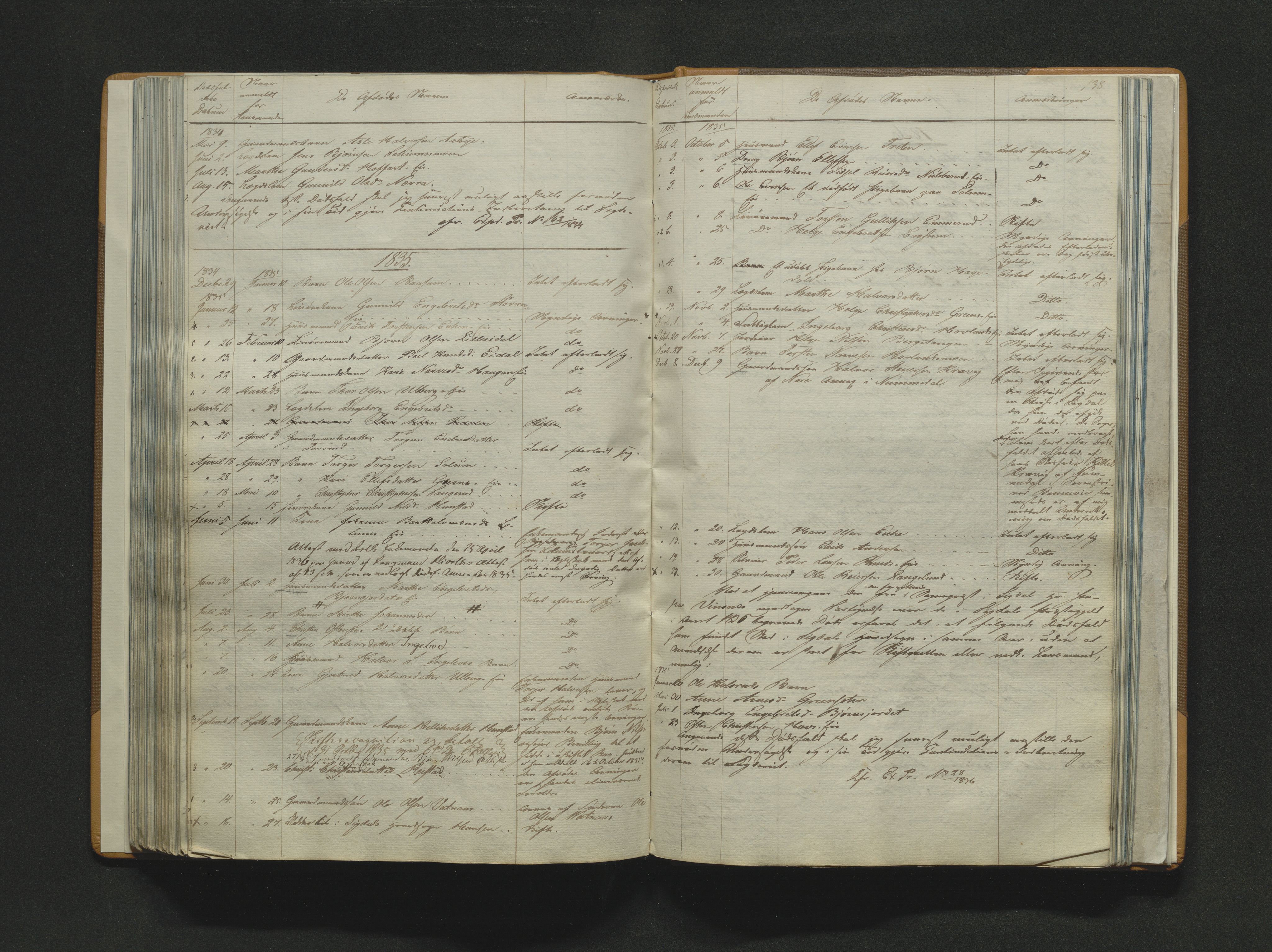 Eiker, Modum og Sigdal sorenskriveri, AV/SAKO-A-123/H/Ha/Haa/L0001: Dødsfallsprotokoll, 1826-1850, s. 138