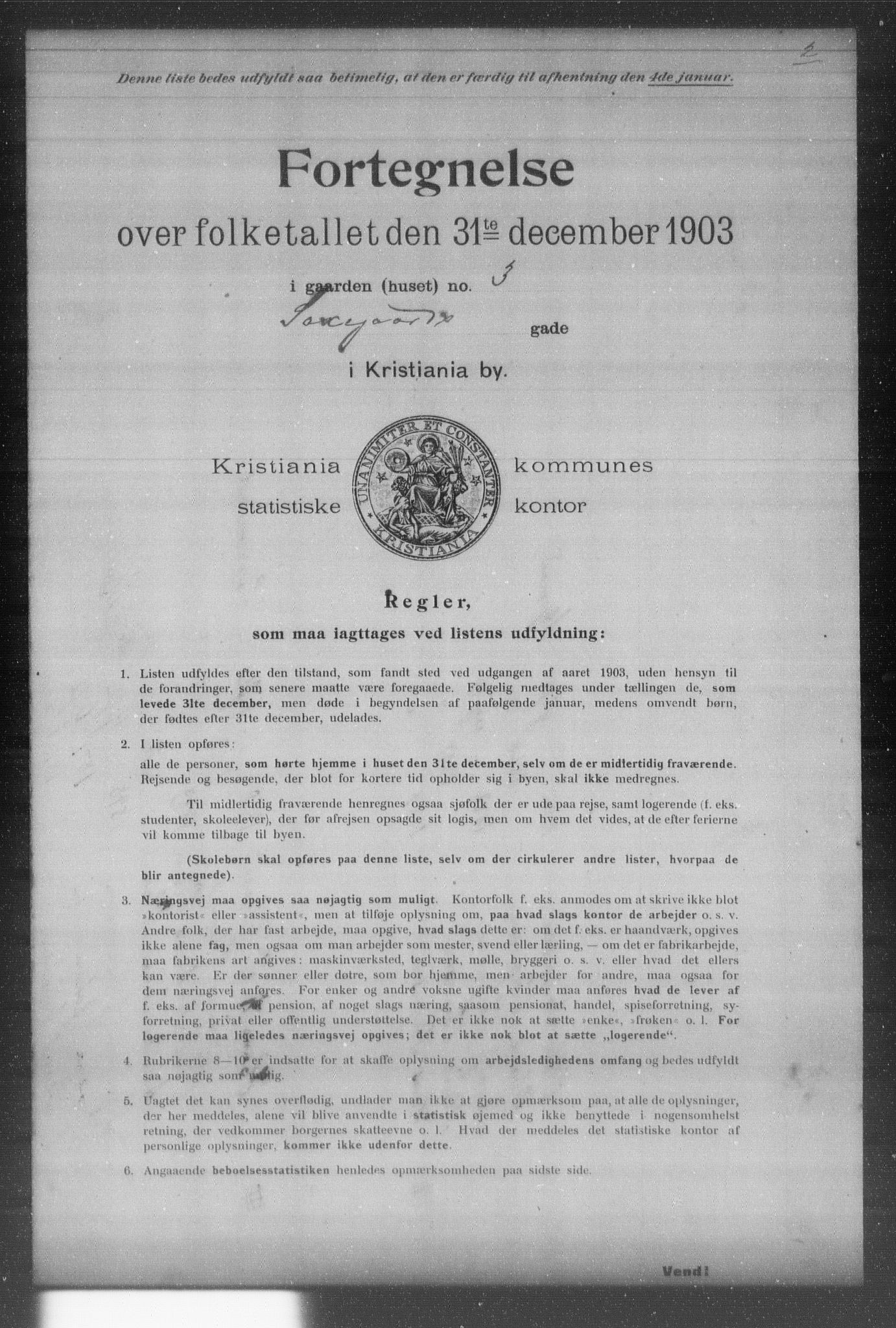 OBA, Kommunal folketelling 31.12.1903 for Kristiania kjøpstad, 1903, s. 17375