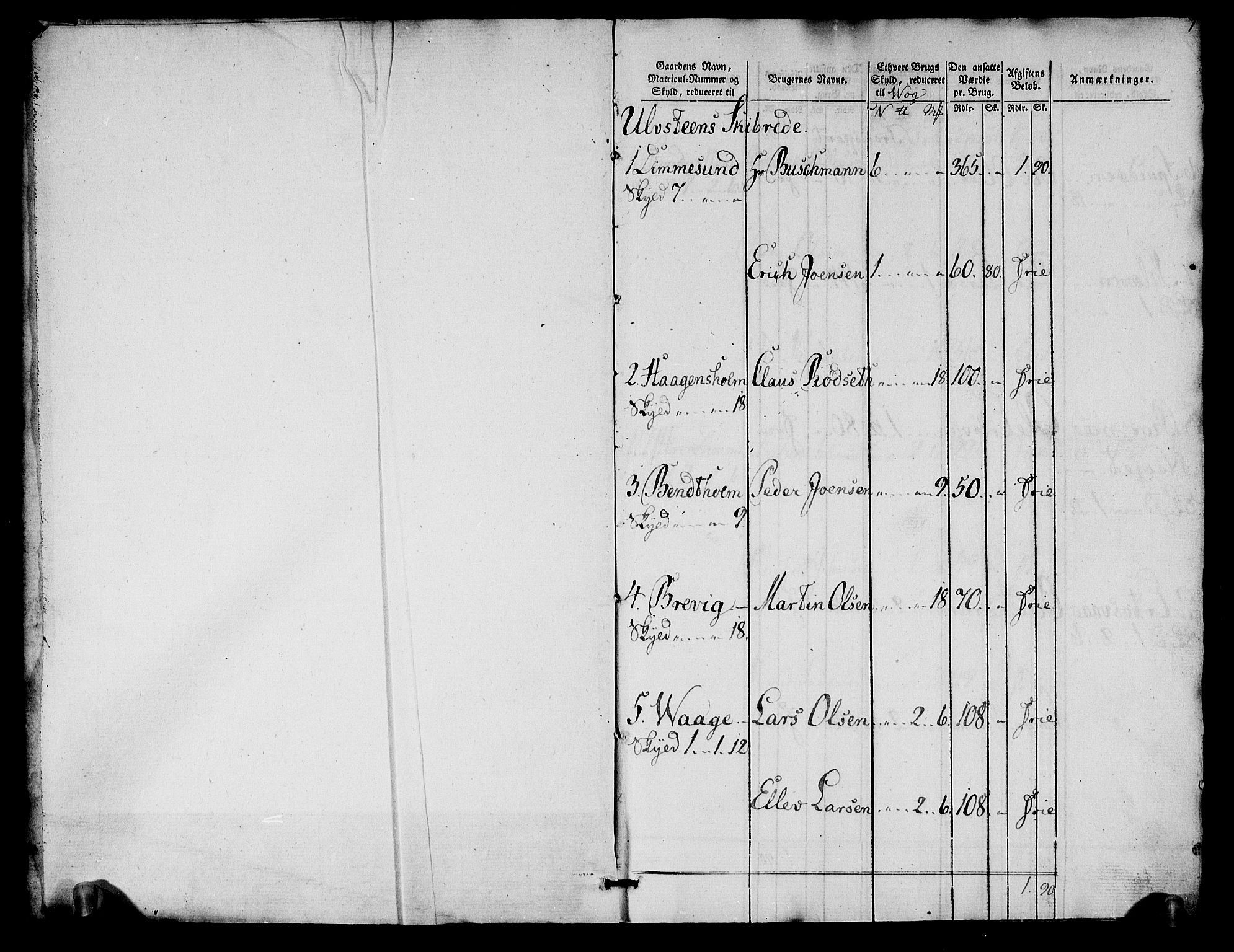 Rentekammeret inntil 1814, Realistisk ordnet avdeling, AV/RA-EA-4070/N/Ne/Nea/L0125b: Sunnmøre fogderi. Oppebørselsregister for fogderiets søndre del, 1803, s. 2