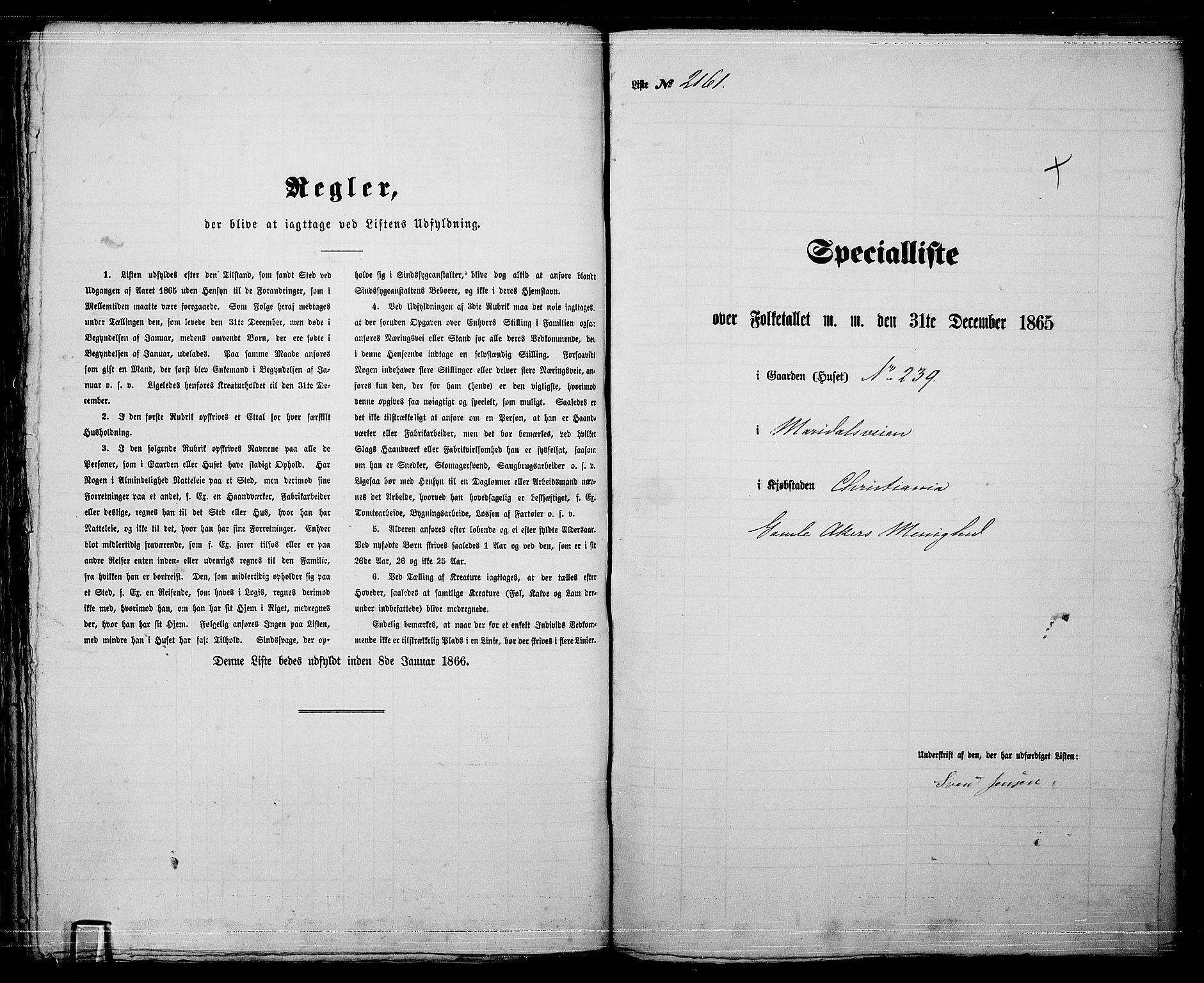 RA, Folketelling 1865 for 0301 Kristiania kjøpstad, 1865, s. 4818