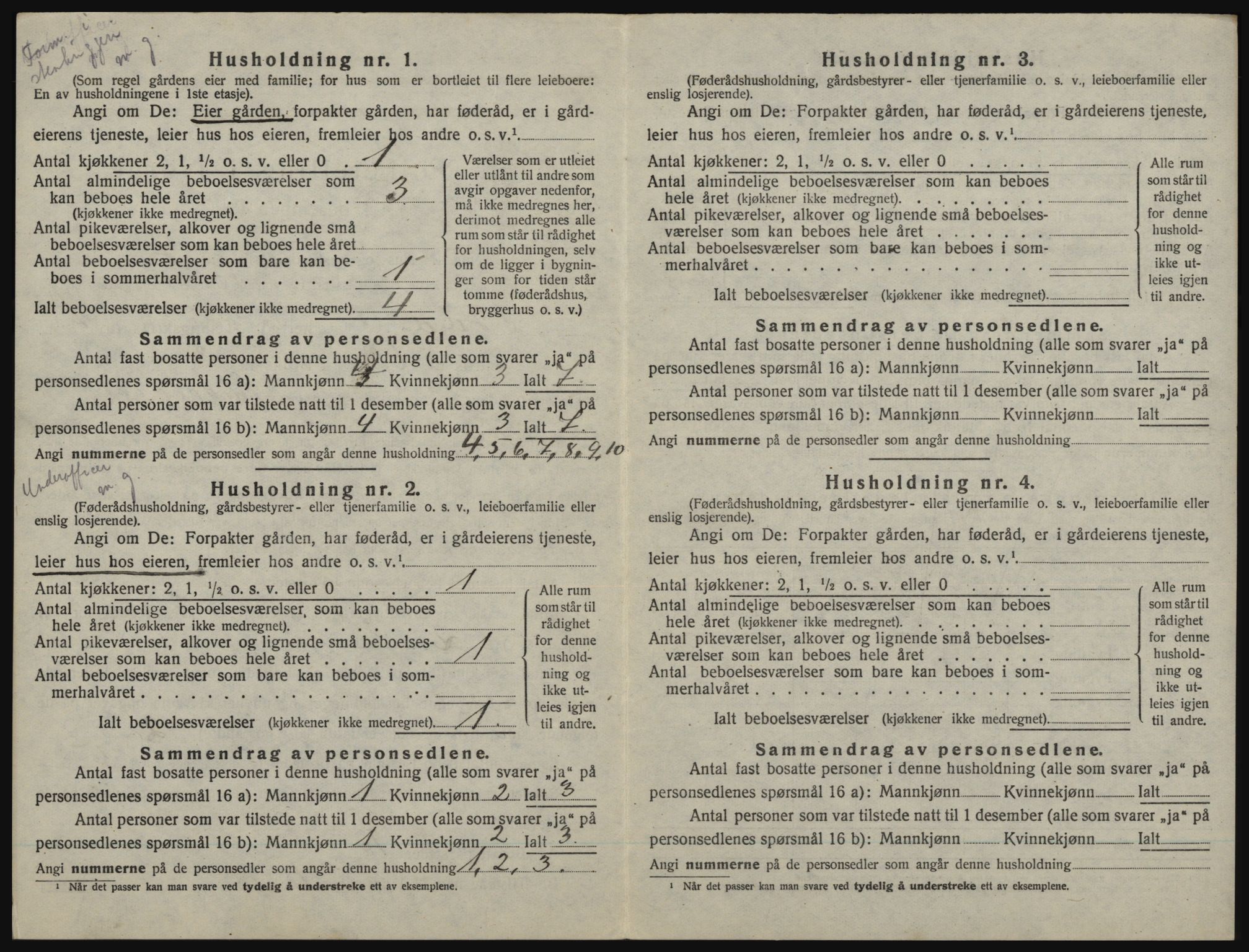 SAO, Folketelling 1920 for 0117 Idd herred, 1920, s. 1043