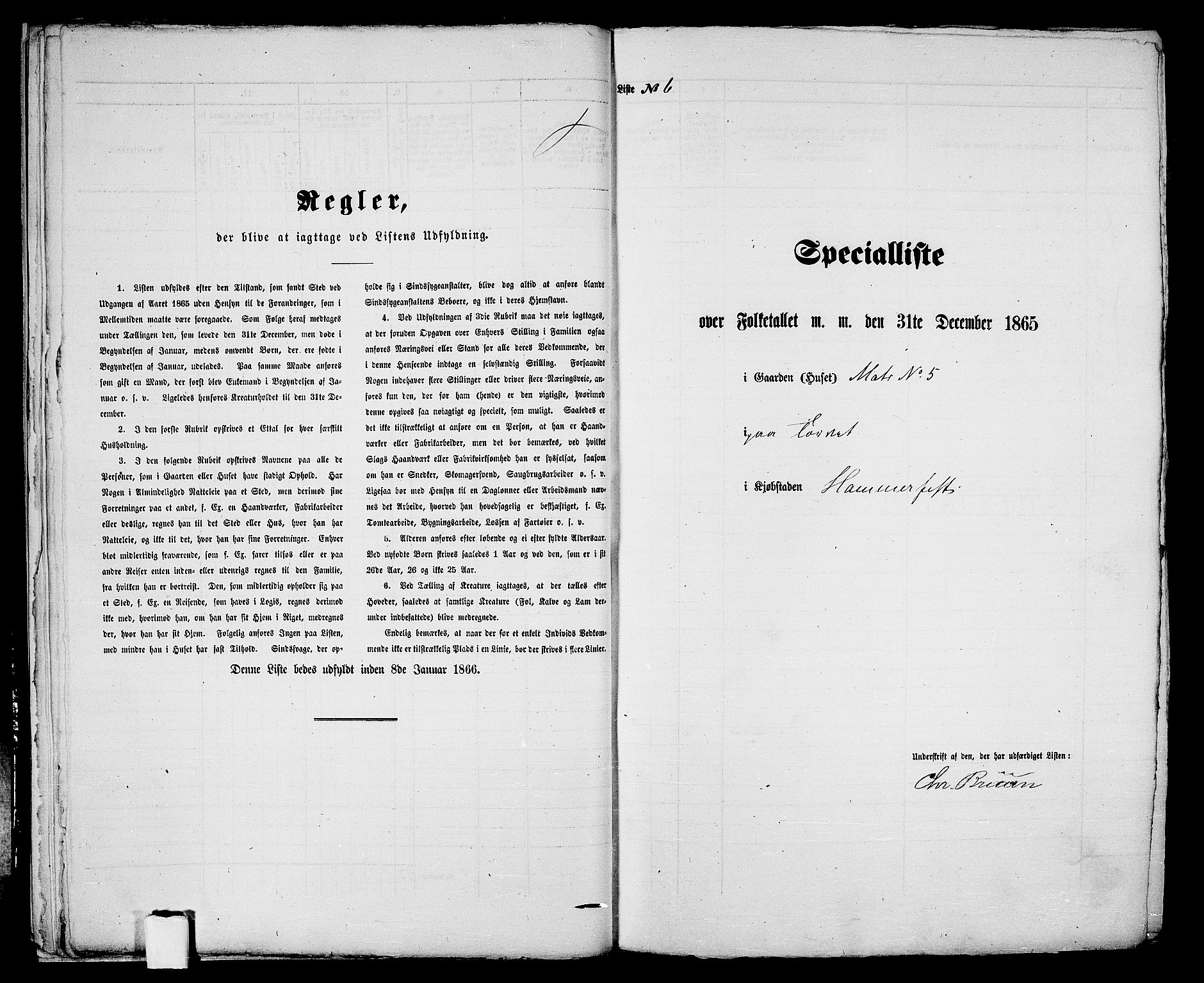 RA, Folketelling 1865 for 2001B Hammerfest prestegjeld, Hammerfest kjøpstad, 1865, s. 18