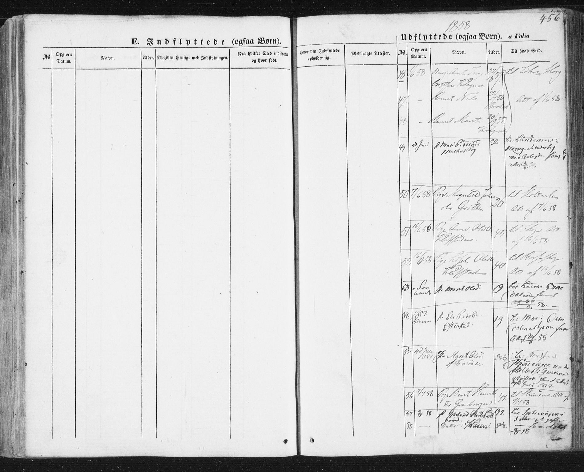 Ministerialprotokoller, klokkerbøker og fødselsregistre - Sør-Trøndelag, SAT/A-1456/691/L1076: Ministerialbok nr. 691A08, 1852-1861, s. 456