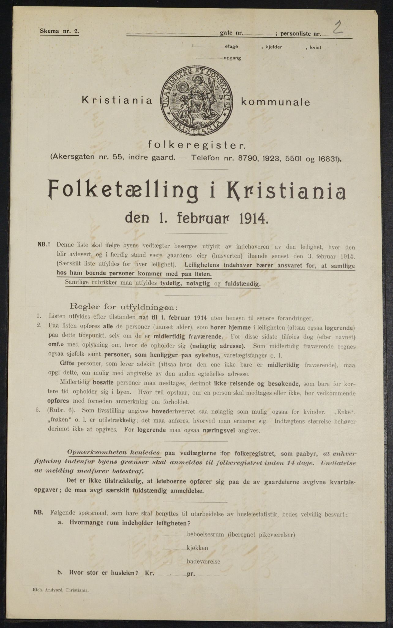 OBA, Kommunal folketelling 1.2.1914 for Kristiania, 1914, s. 88289