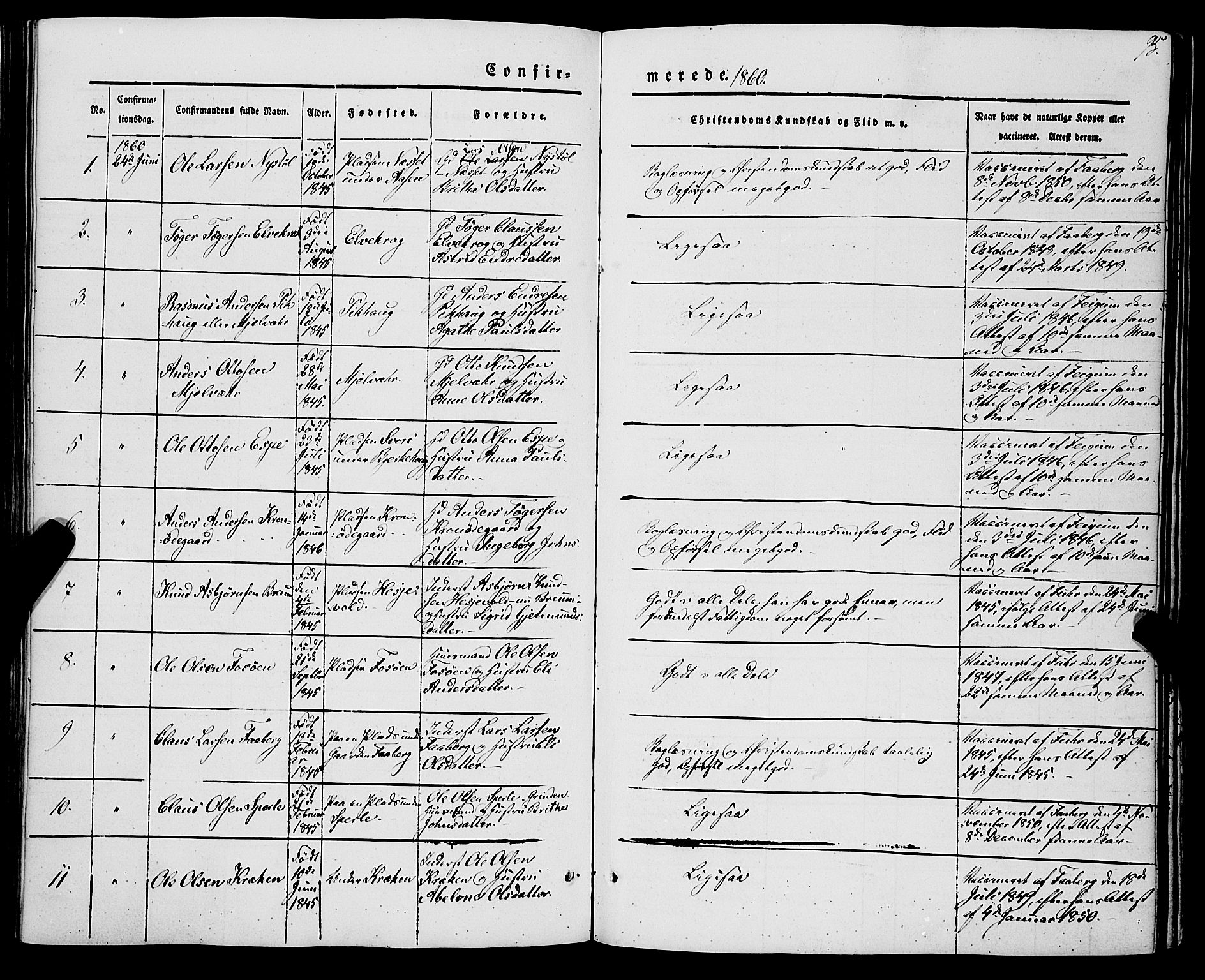 Jostedal sokneprestembete, AV/SAB-A-80601/H/Haa/Haaa/L0005: Ministerialbok nr. A 5, 1849-1877, s. 95