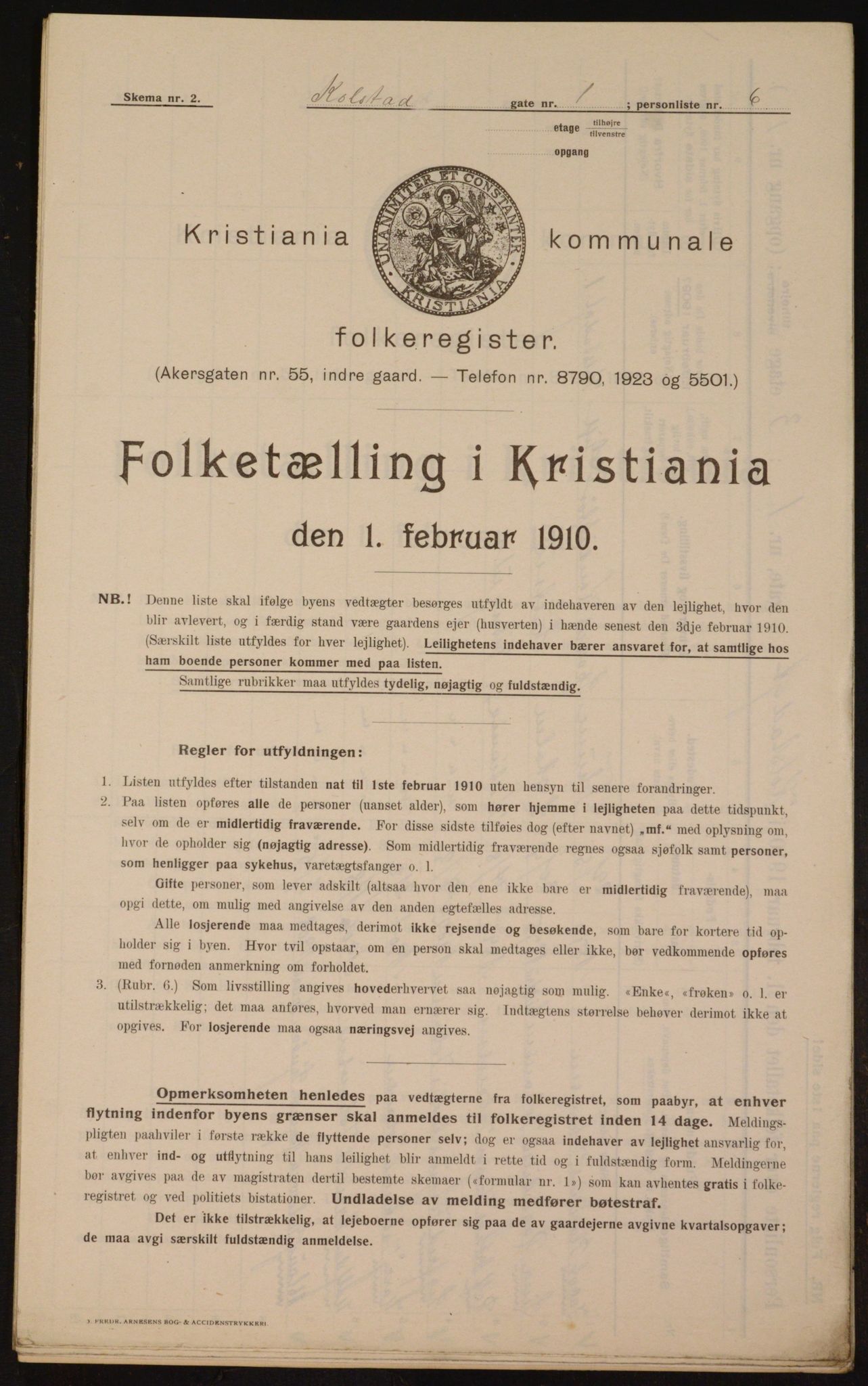 OBA, Kommunal folketelling 1.2.1910 for Kristiania, 1910, s. 50695