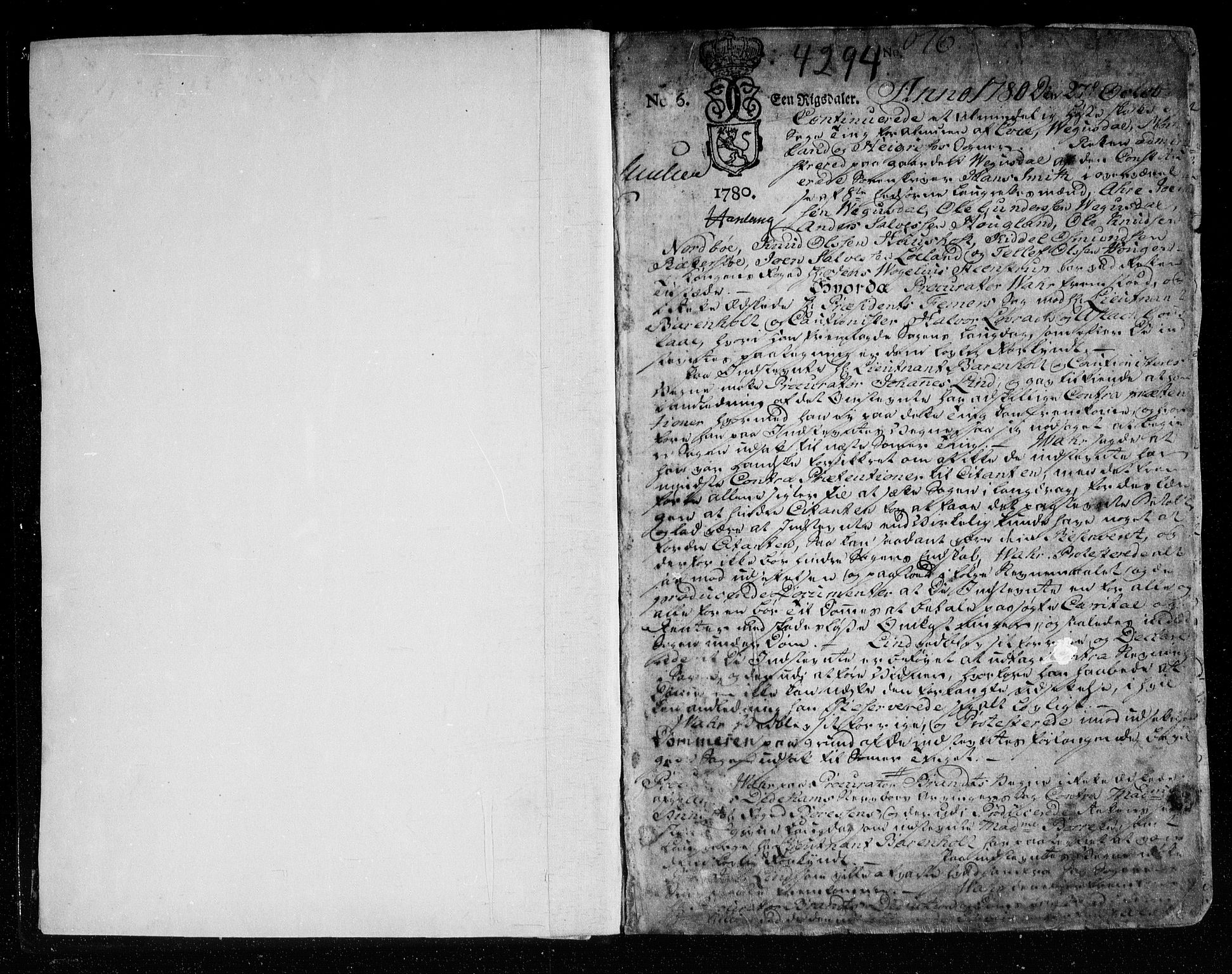 Østre Råbyggelag sorenskriveri, SAK/1221-0016/F/Fa/L0021: Tingbok nr 20 med register, 1780-1787, s. 0b-1a
