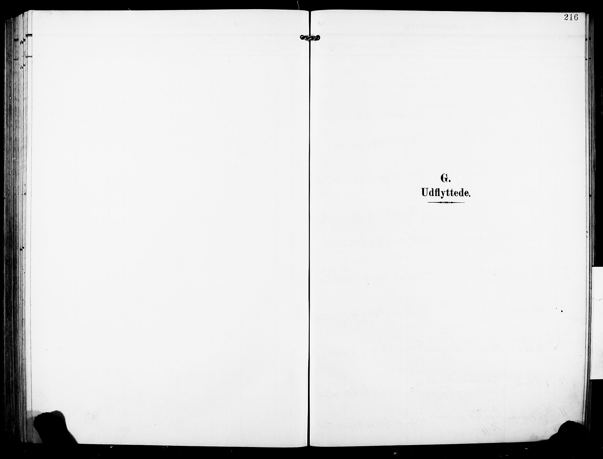 Rollag kirkebøker, AV/SAKO-A-240/G/Ga/L0005: Klokkerbok nr. I 5, 1904-1932, s. 216
