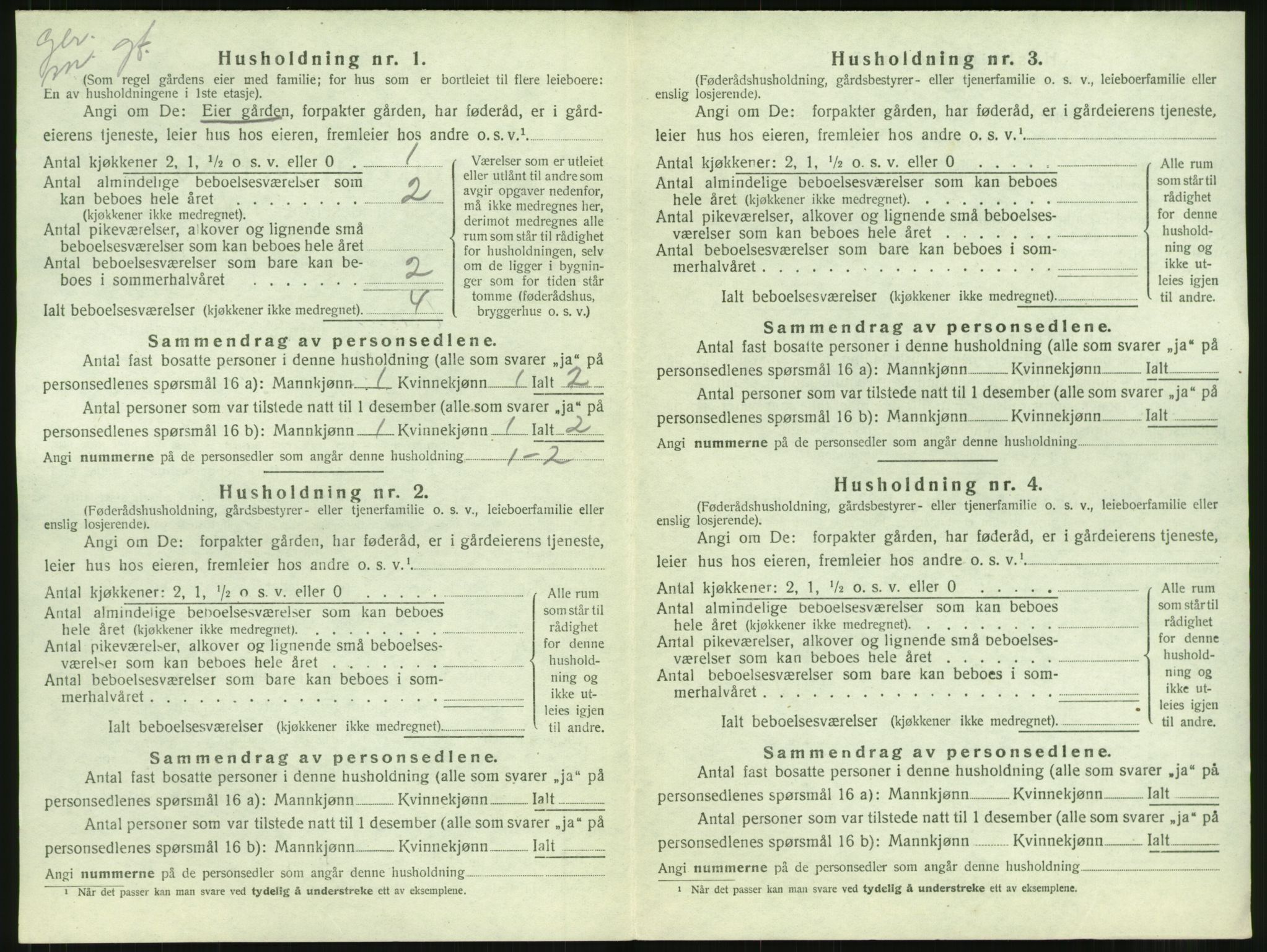 SAT, Folketelling 1920 for 1569 Aure herred, 1920, s. 843