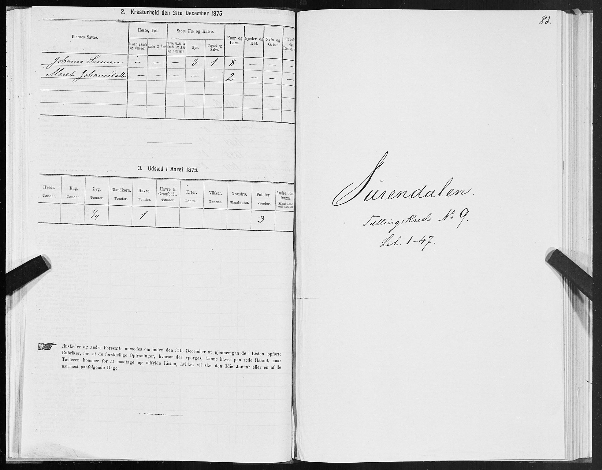 SAT, Folketelling 1875 for 1566P Surnadal prestegjeld, 1875, s. 4083