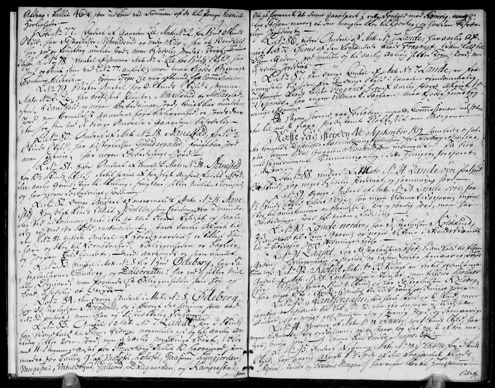 Hovedmatrikkelkommisjonen, AV/RA-S-1529, 1819-1831