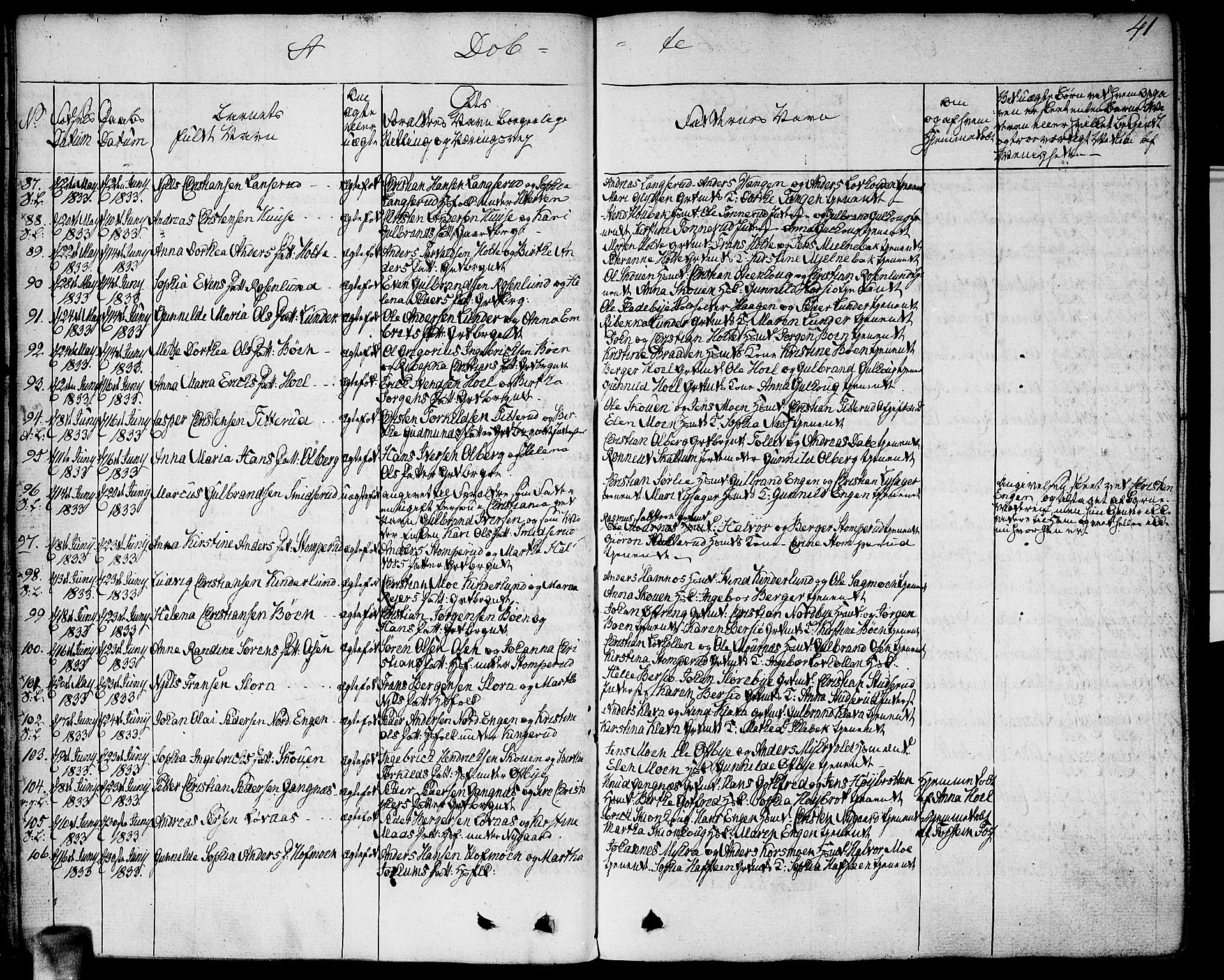 Høland prestekontor Kirkebøker, SAO/A-10346a/F/Fa/L0008: Ministerialbok nr. I 8, 1827-1845, s. 41