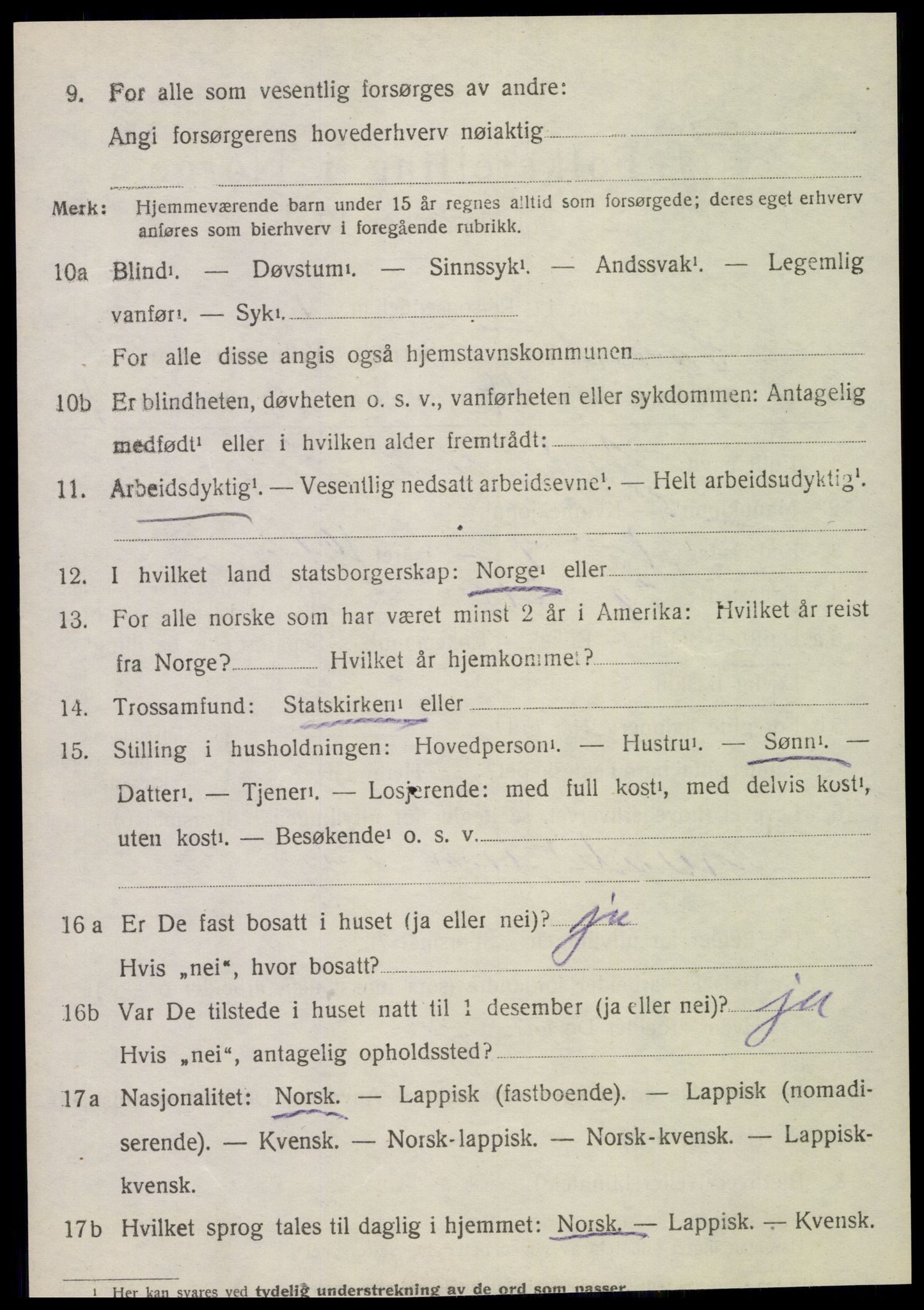 SAT, Folketelling 1920 for 1731 Sparbu herred, 1920, s. 5210