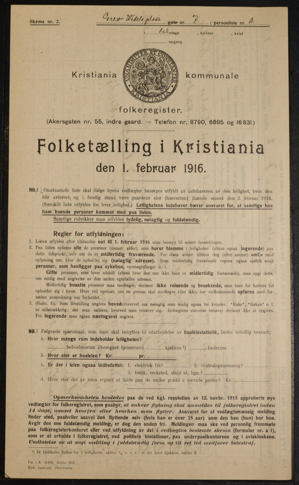 OBA, Kommunal folketelling 1.2.1916 for Kristiania, 1916, s. 30502