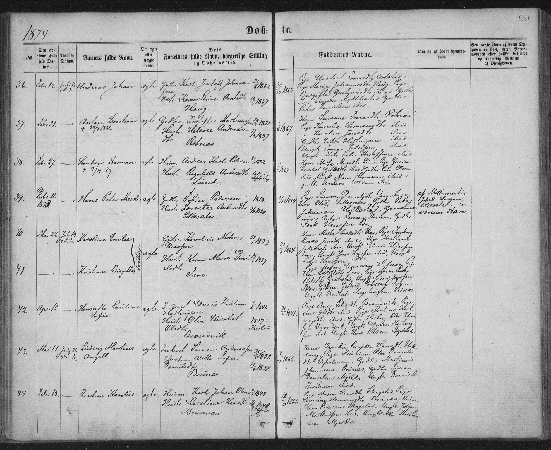 Ministerialprotokoller, klokkerbøker og fødselsregistre - Nordland, AV/SAT-A-1459/855/L0801: Ministerialbok nr. 855A09, 1864-1874, s. 99