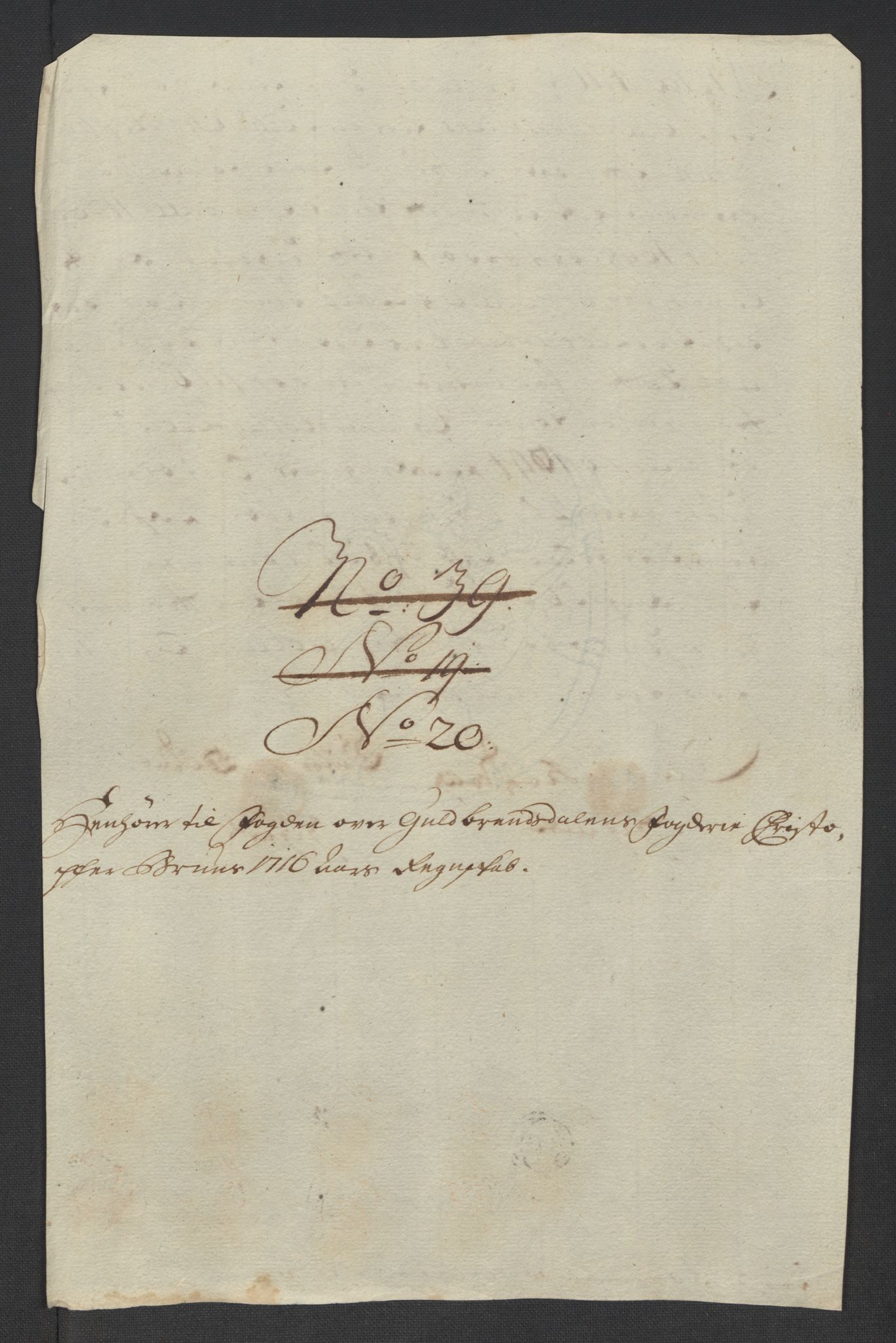Rentekammeret inntil 1814, Reviderte regnskaper, Fogderegnskap, RA/EA-4092/R17/L1186: Fogderegnskap Gudbrandsdal, 1716, s. 181