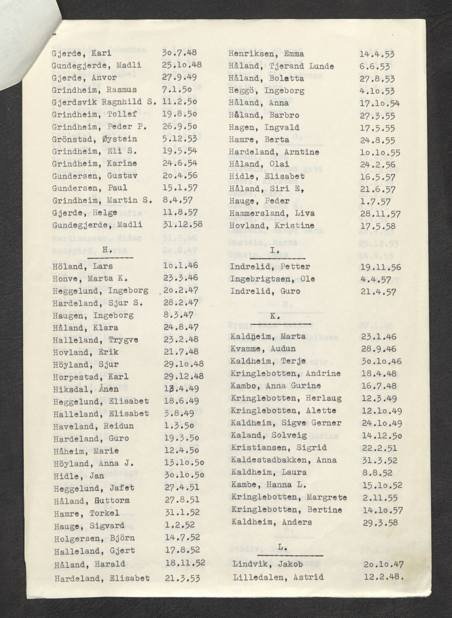 Lensmannen i Etne, AV/SAB-A-31601/0006/L0004: Dødsfallprotokoll, 1945-1949