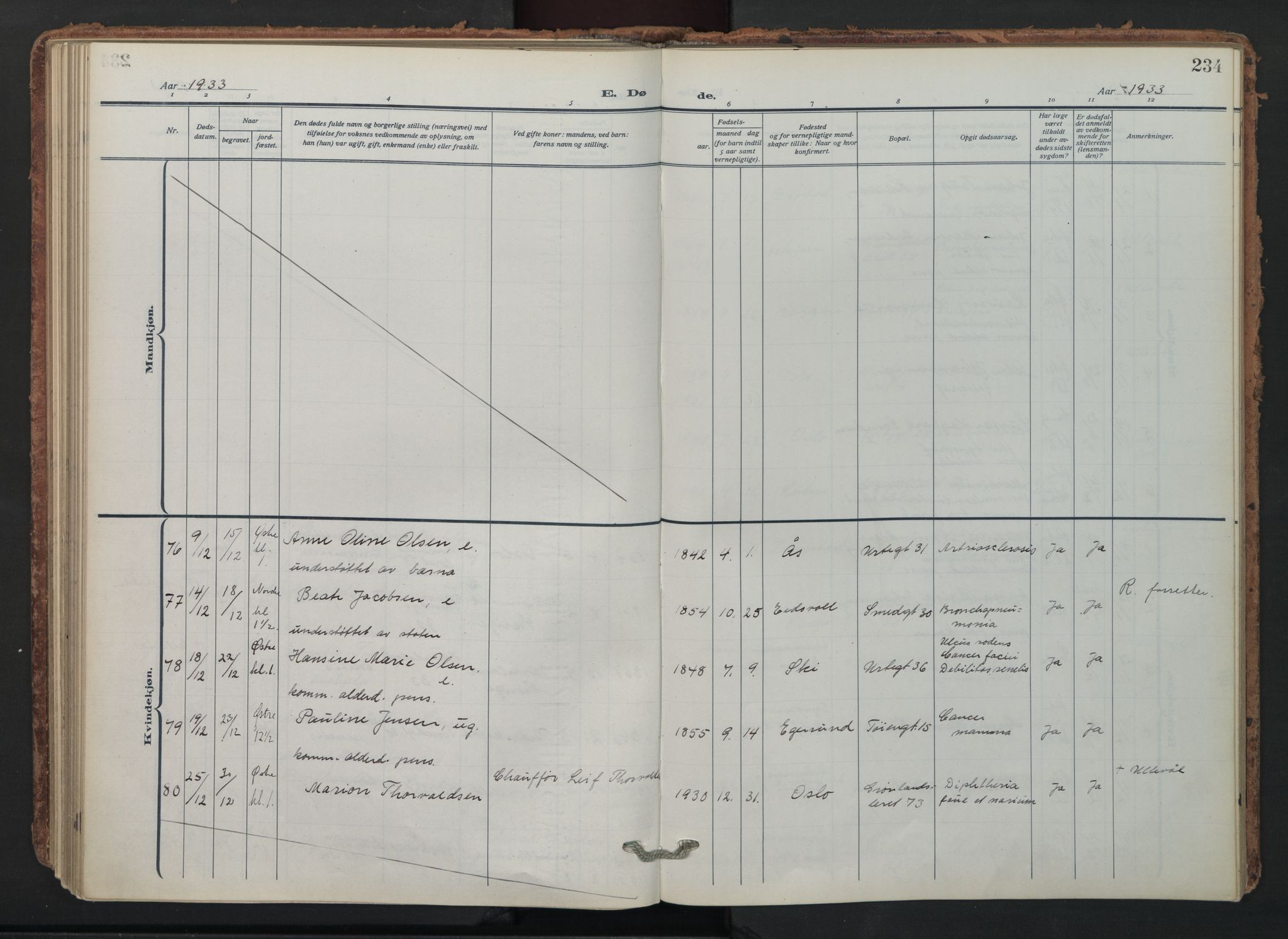 Grønland prestekontor Kirkebøker, AV/SAO-A-10848/F/Fa/L0019: Ministerialbok nr. 19, 1918-1938, s. 234