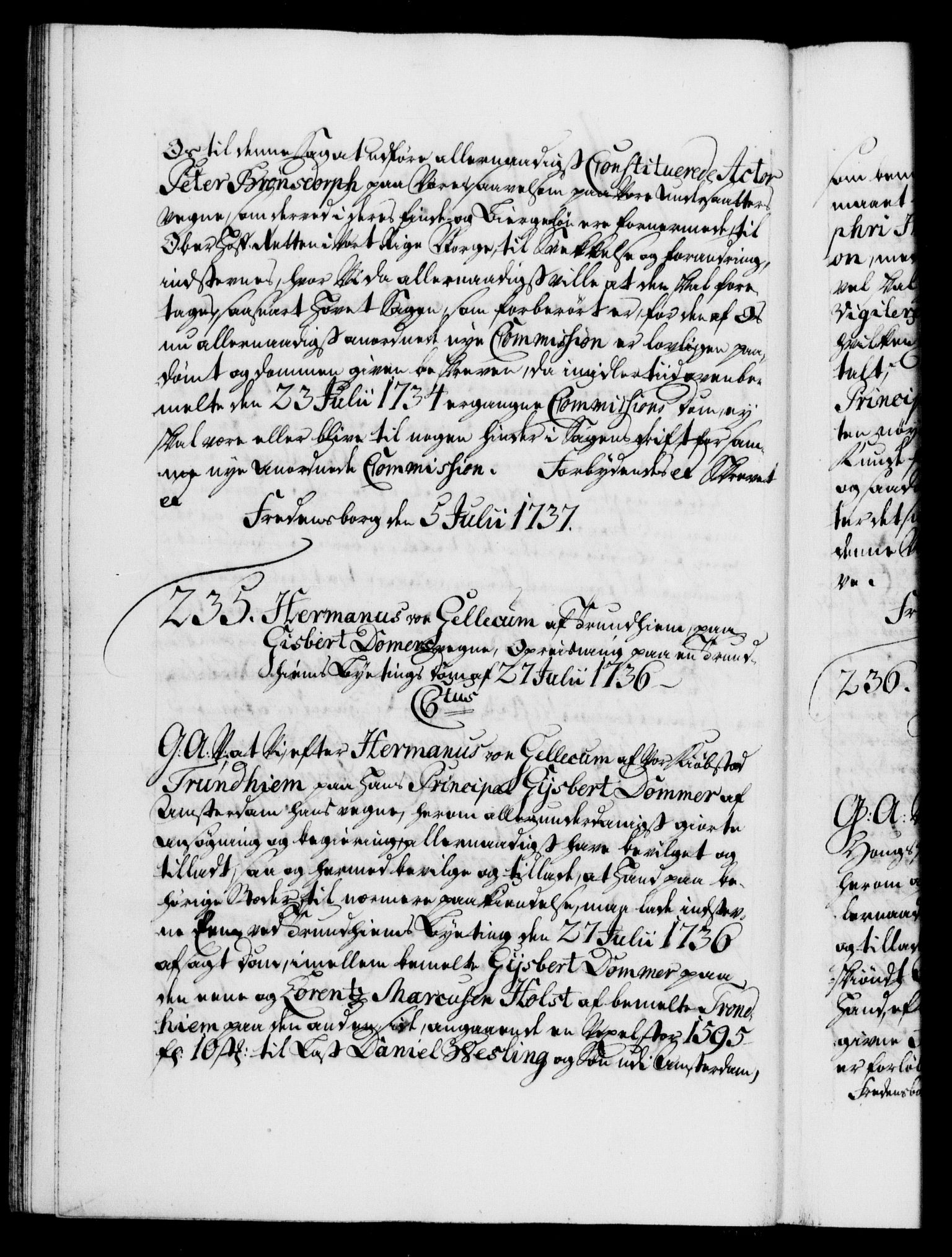 Danske Kanselli 1572-1799, RA/EA-3023/F/Fc/Fca/Fcaa/L0030: Norske registre, 1737-1738, s. 156b