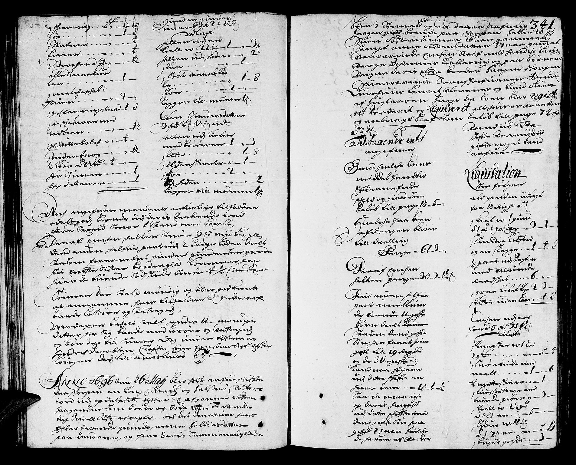 Sunnhordland sorenskrivar, AV/SAB-A-2401/1/H/Ha/Haa/L0002: Skifteprotokollar. Register på kort. Fol 290- ut, 1695-1699, s. 340b-341a