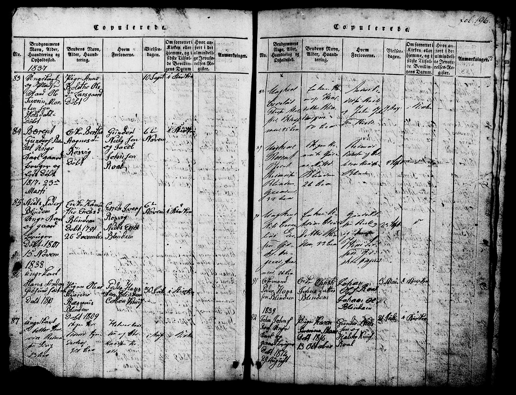 Ministerialprotokoller, klokkerbøker og fødselsregistre - Møre og Romsdal, AV/SAT-A-1454/537/L0520: Klokkerbok nr. 537C01, 1819-1868, s. 196