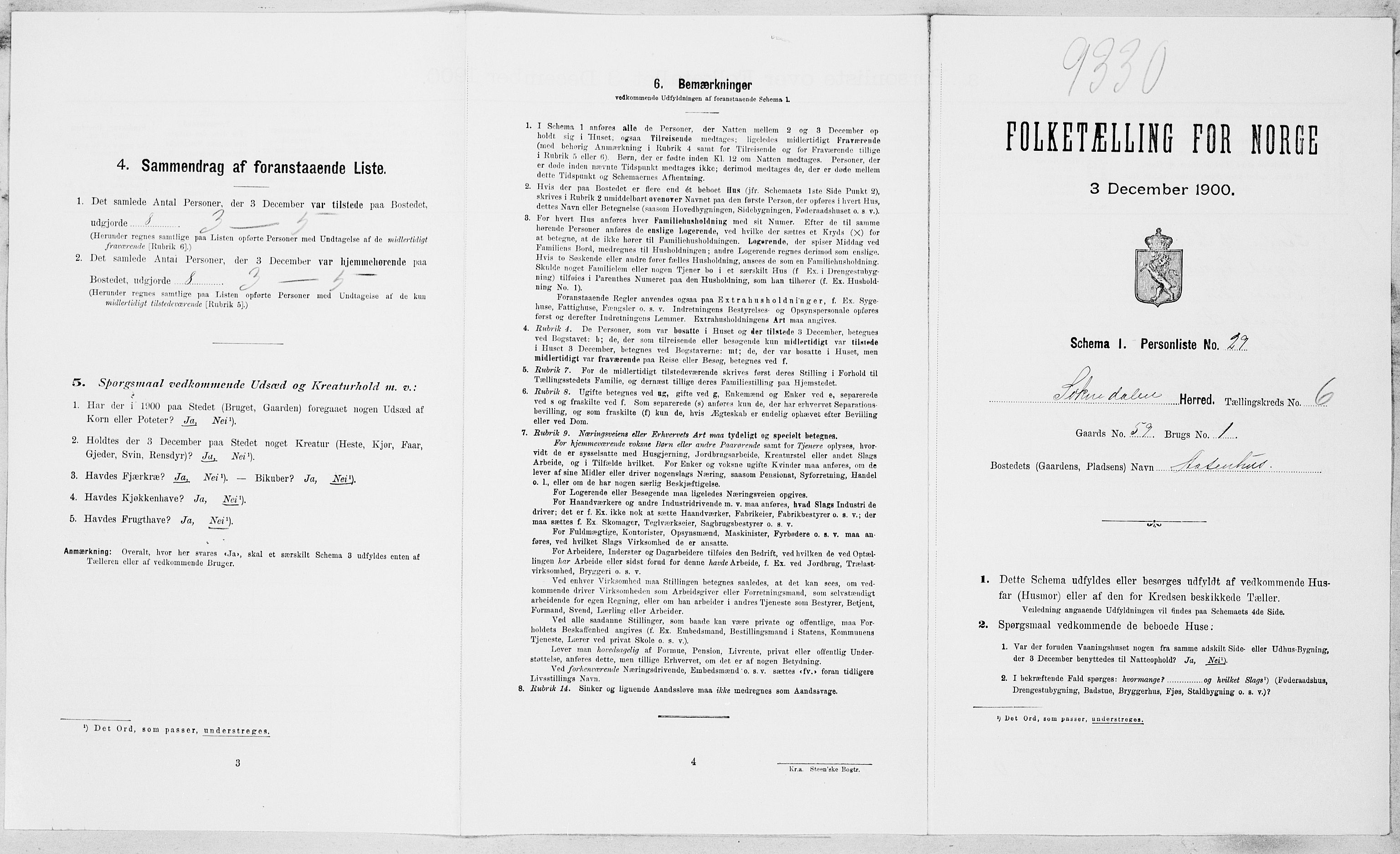 SAT, Folketelling 1900 for 1649 Soknedal herred, 1900, s. 472