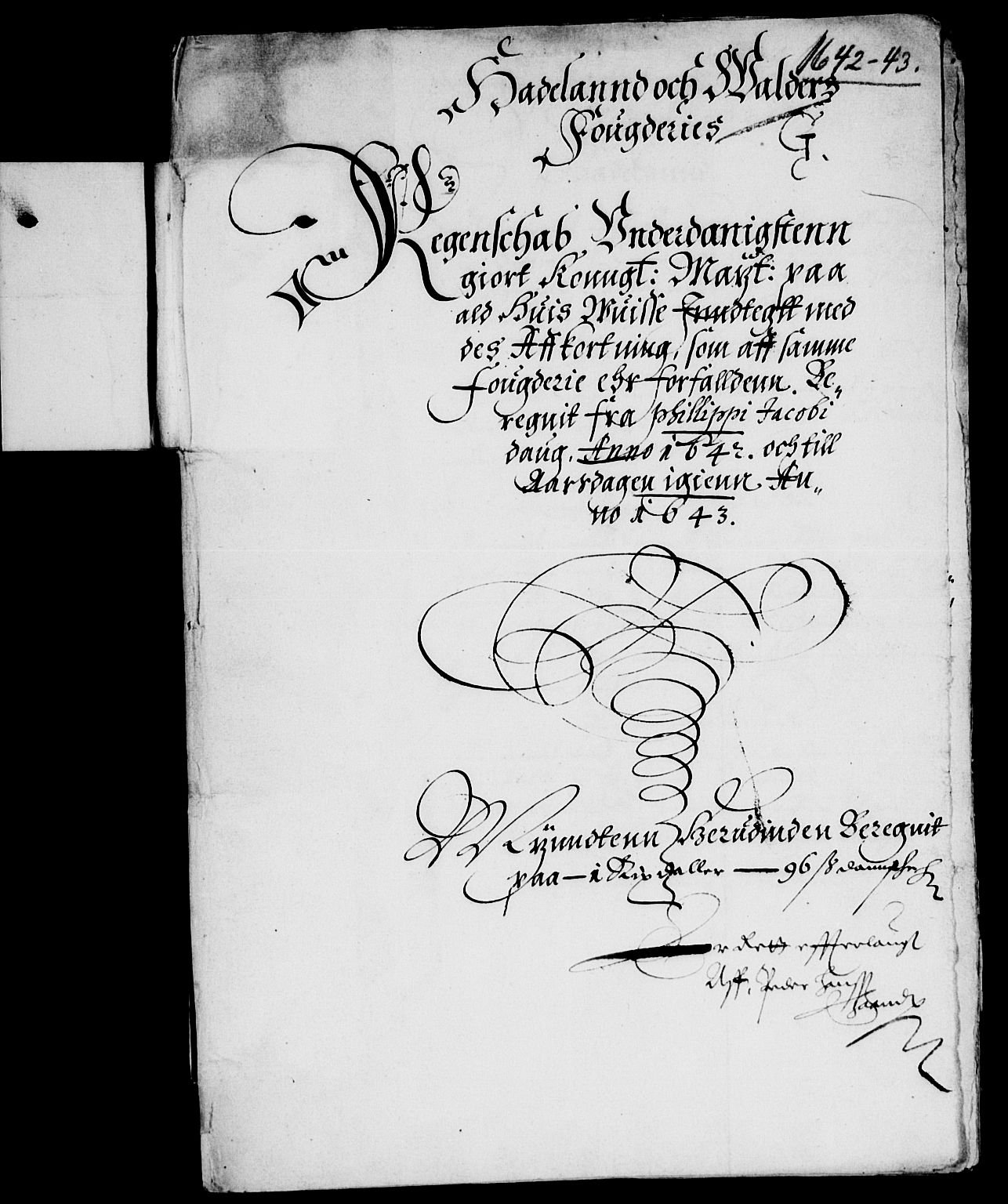 Rentekammeret inntil 1814, Reviderte regnskaper, Lensregnskaper, RA/EA-5023/R/Rb/Rba/L0165: Akershus len, 1642-1643