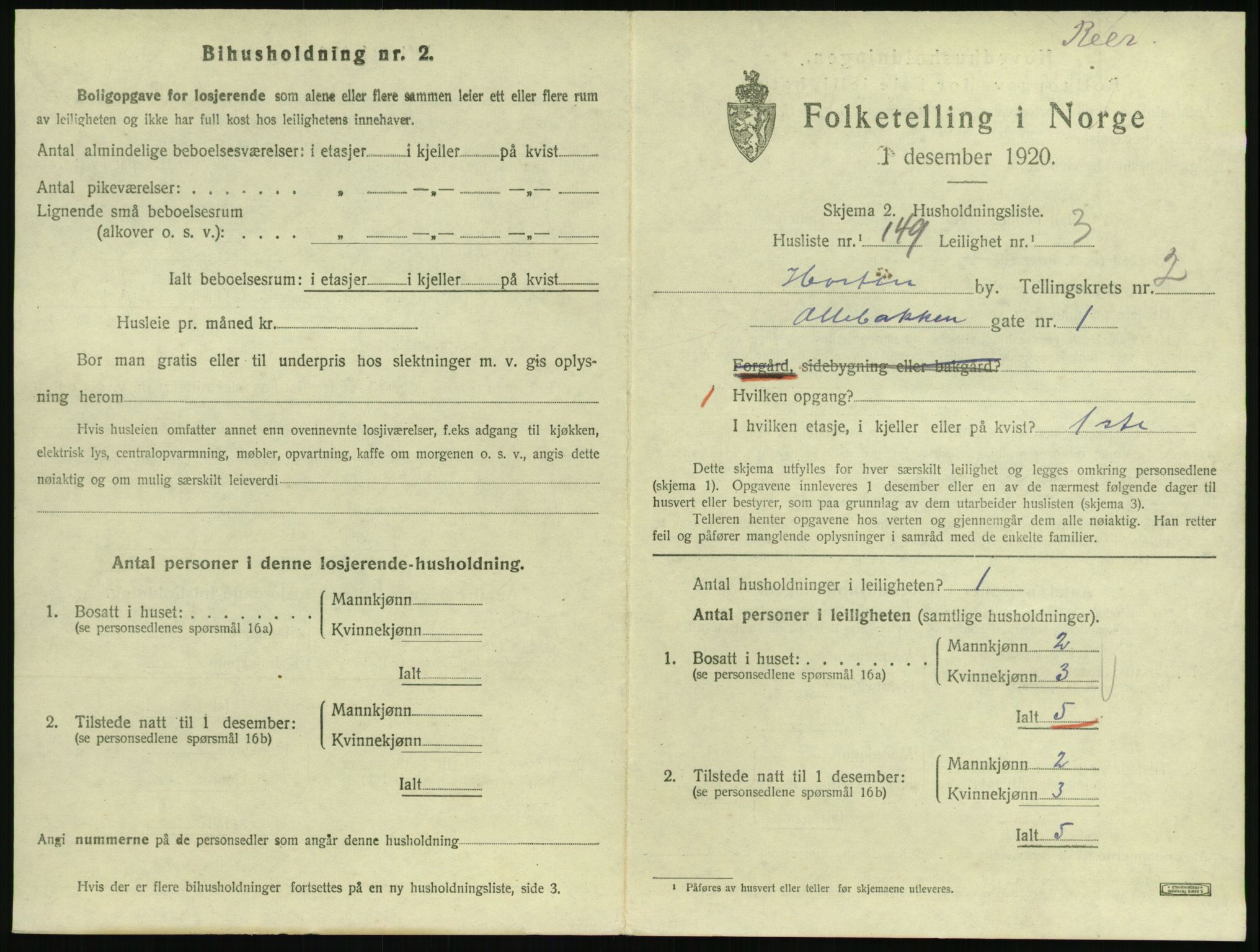 SAKO, Folketelling 1920 for 0703 Horten kjøpstad, 1920, s. 3893