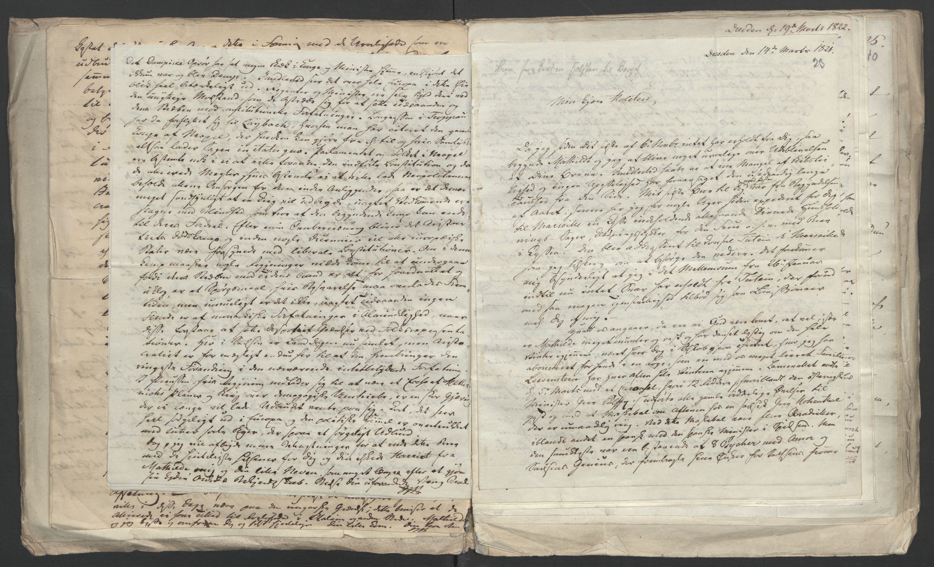 Faye, Andreas, AV/RA-PA-0015/F/Fh/L0026/0005: -- / Breve fra Irgens-Berghs til hans svoger A. Holstein og fra J. G. Adler til Irgens-Bergh 1816-27, s. 27