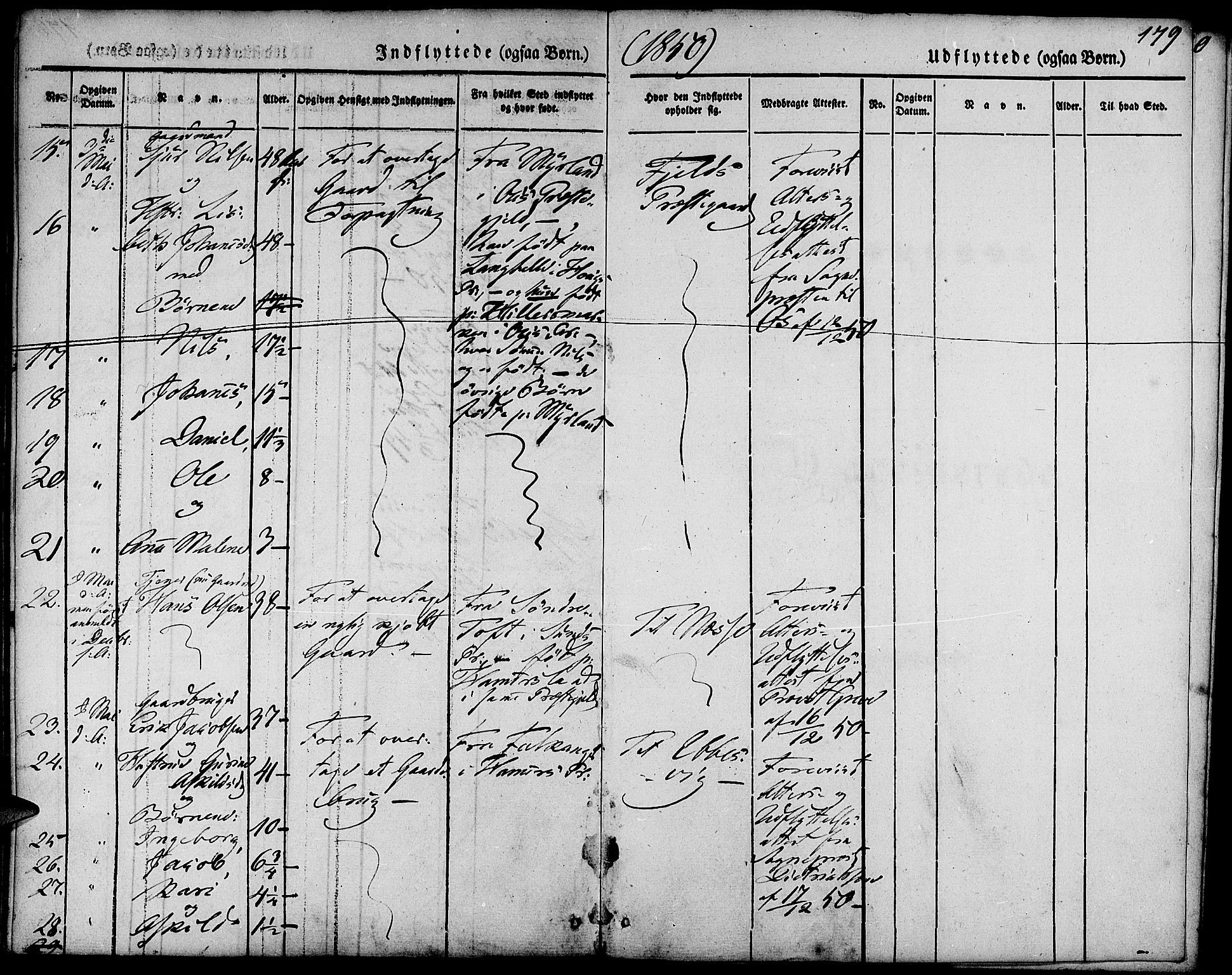 Fjell sokneprestembete, AV/SAB-A-75301/H/Haa: Ministerialbok nr. A 1, 1835-1850, s. 179