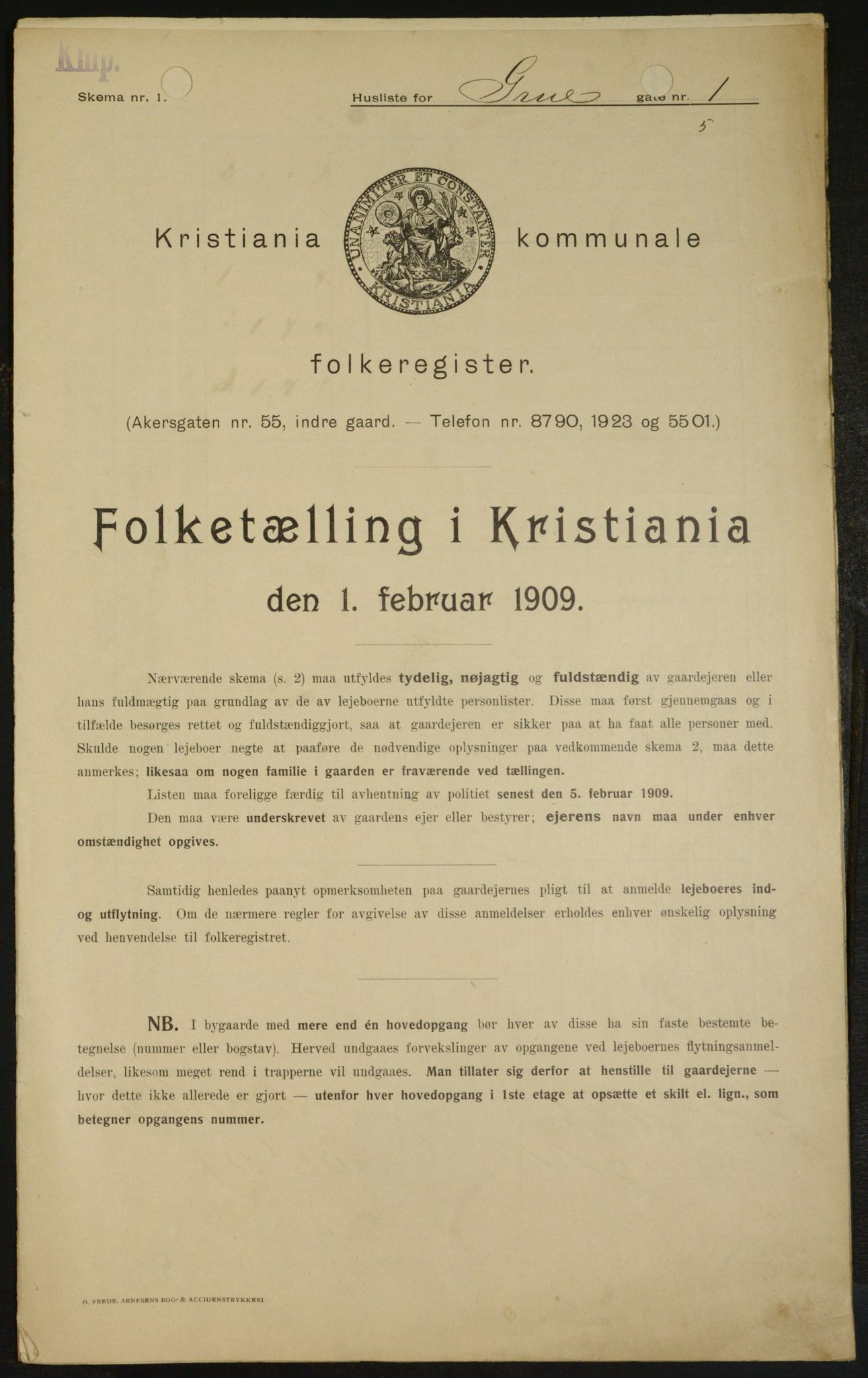 OBA, Kommunal folketelling 1.2.1909 for Kristiania kjøpstad, 1909, s. 27472