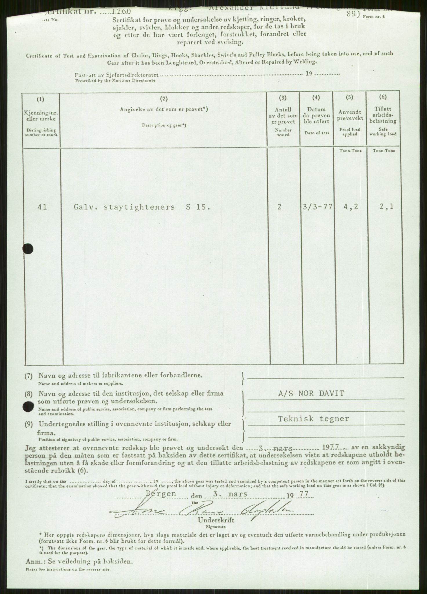 Justisdepartementet, Granskningskommisjonen ved Alexander Kielland-ulykken 27.3.1980, AV/RA-S-1165/D/L0006: A Alexander L. Kielland (Doku.liste + A3-A6, A11-A13, A18-A20-A21, A23, A31 av 31)/Dykkerjournaler, 1980-1981, s. 437