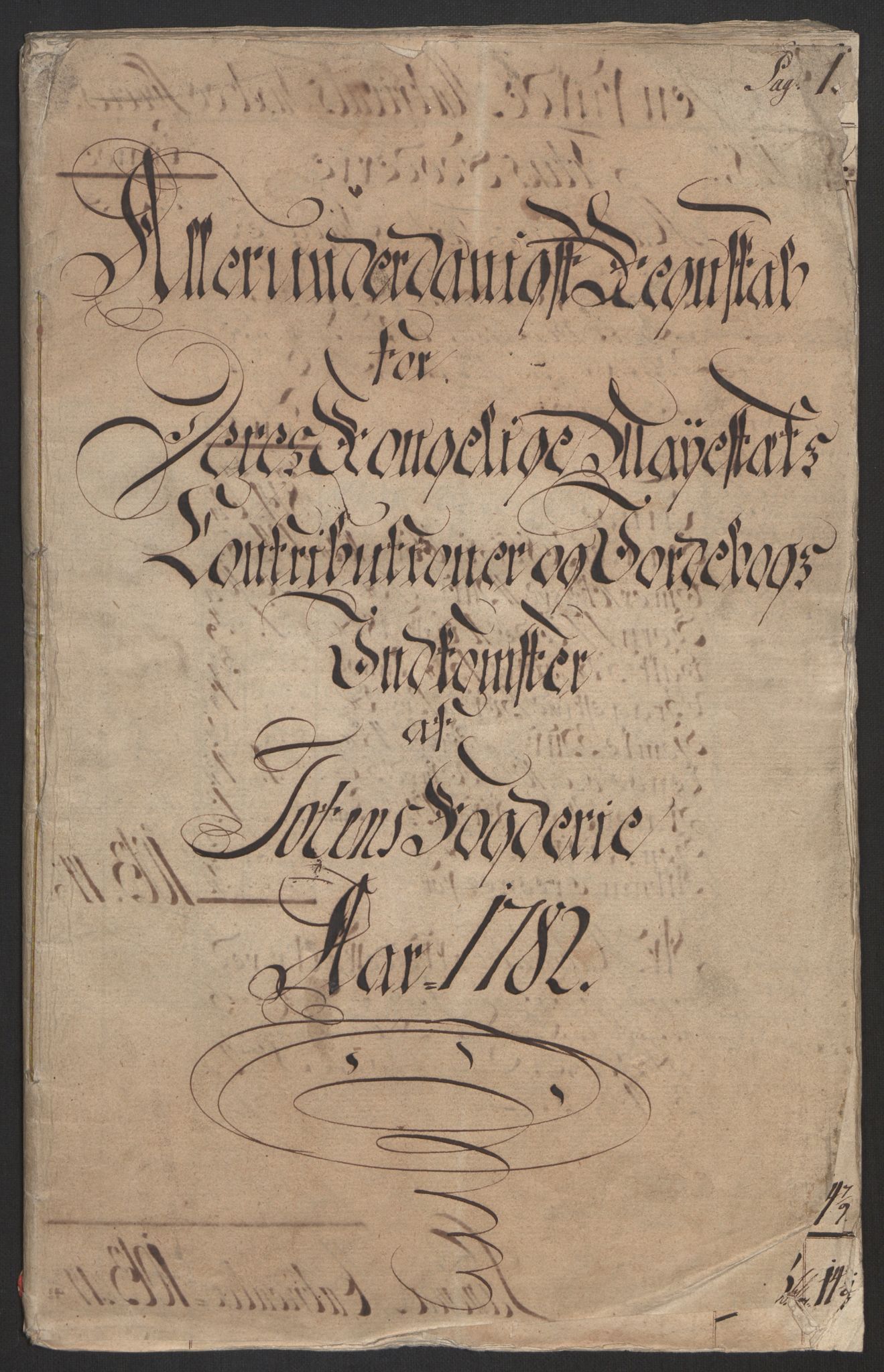 Rentekammeret inntil 1814, Reviderte regnskaper, Fogderegnskap, RA/EA-4092/R19/L1369: Fogderegnskap Toten, Hadeland og Vardal, 1782, s. 2