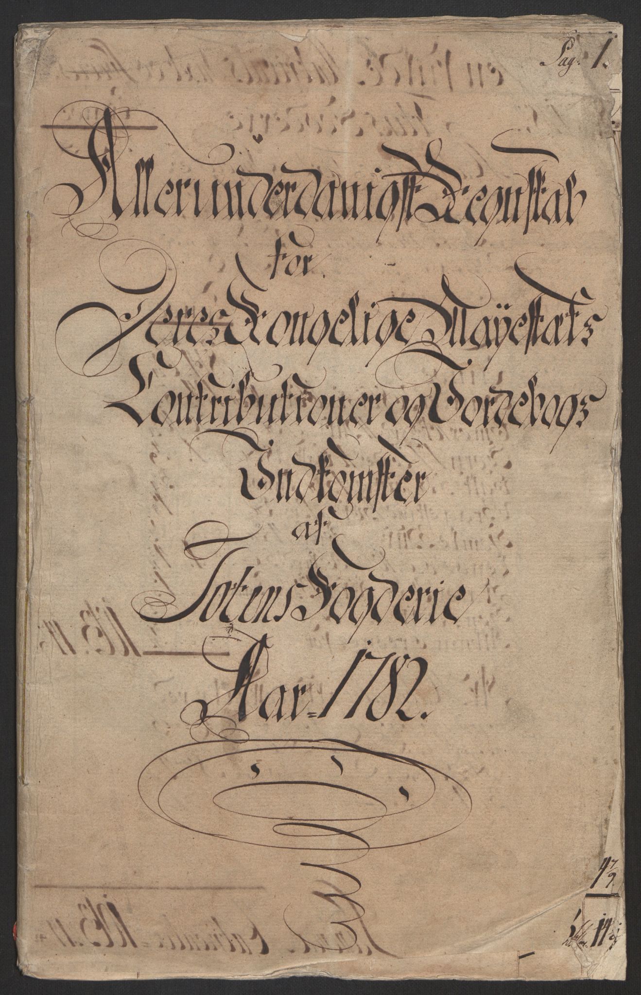 Rentekammeret inntil 1814, Reviderte regnskaper, Fogderegnskap, AV/RA-EA-4092/R19/L1369: Fogderegnskap Toten, Hadeland og Vardal, 1782, s. 2