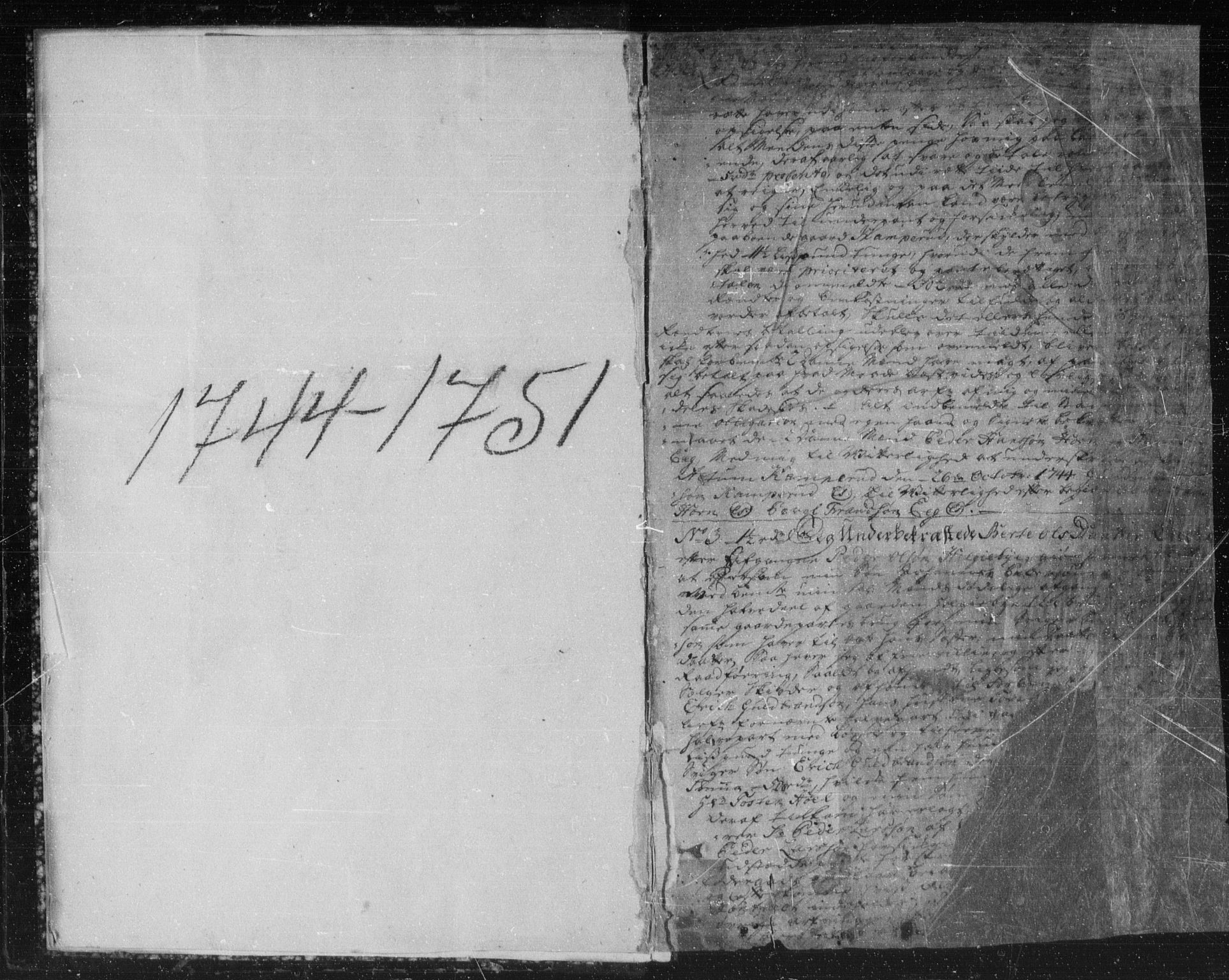 Hedemarken sorenskriveri, SAH/TING-034/H/Hb/L0006: Pantebok nr. 6, 1744-1751, s. 1