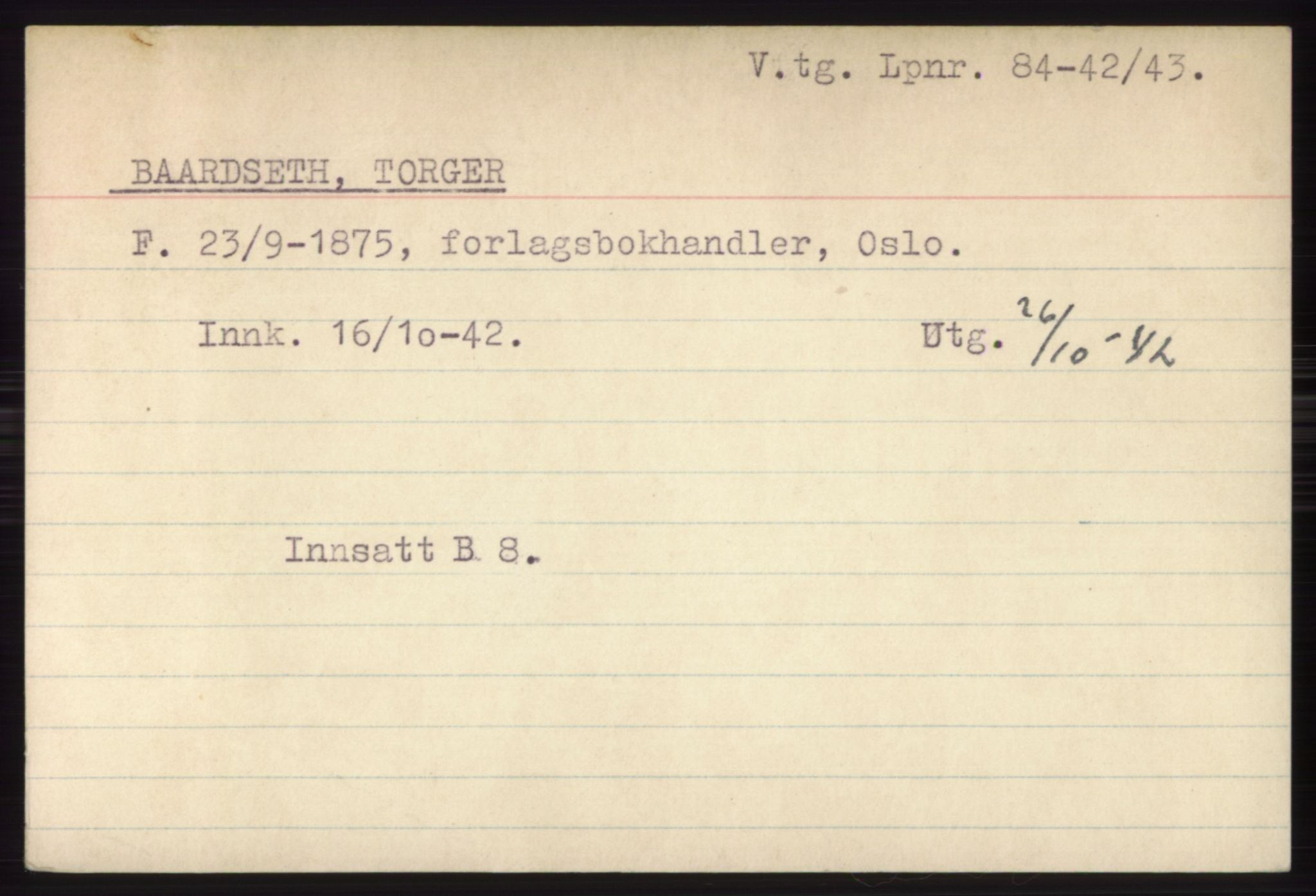 Statspolitiet - Hovedkontoret / Osloavdelingen, AV/RA-S-1329/C/Ck/Cke/L0002: Fangeregister; etternavn A - F, 1941-1945, s. 539