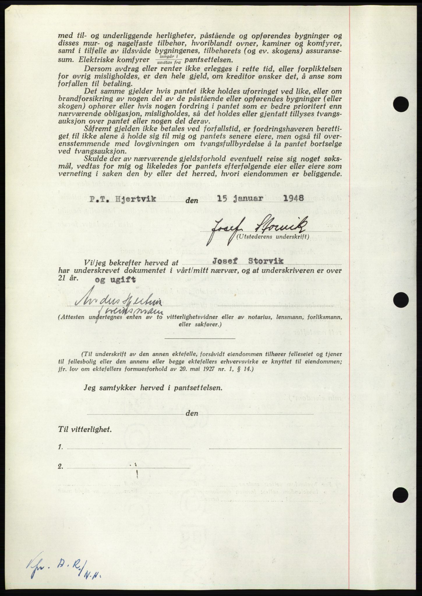 Nordmøre sorenskriveri, AV/SAT-A-4132/1/2/2Ca: Pantebok nr. B98, 1948-1948, Dagboknr: 272/1948