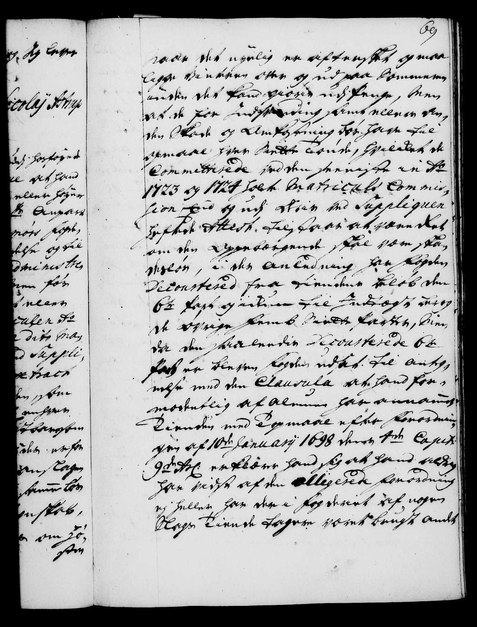 Rentekammeret, Kammerkanselliet, RA/EA-3111/G/Gg/Gga/L0003: Norsk ekspedisjonsprotokoll med register (merket RK 53.3), 1727-1734, s. 69