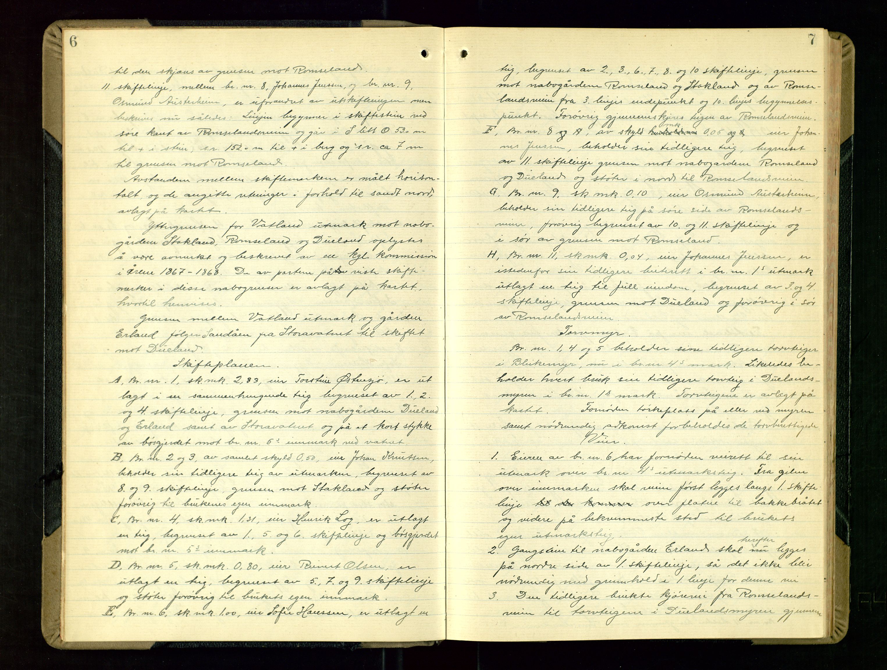Rogaland jordskifterett, AV/SAST-A-102426/Oa/L0109: Forhandlingsprotokoll, 1935-1940, s. 6-7