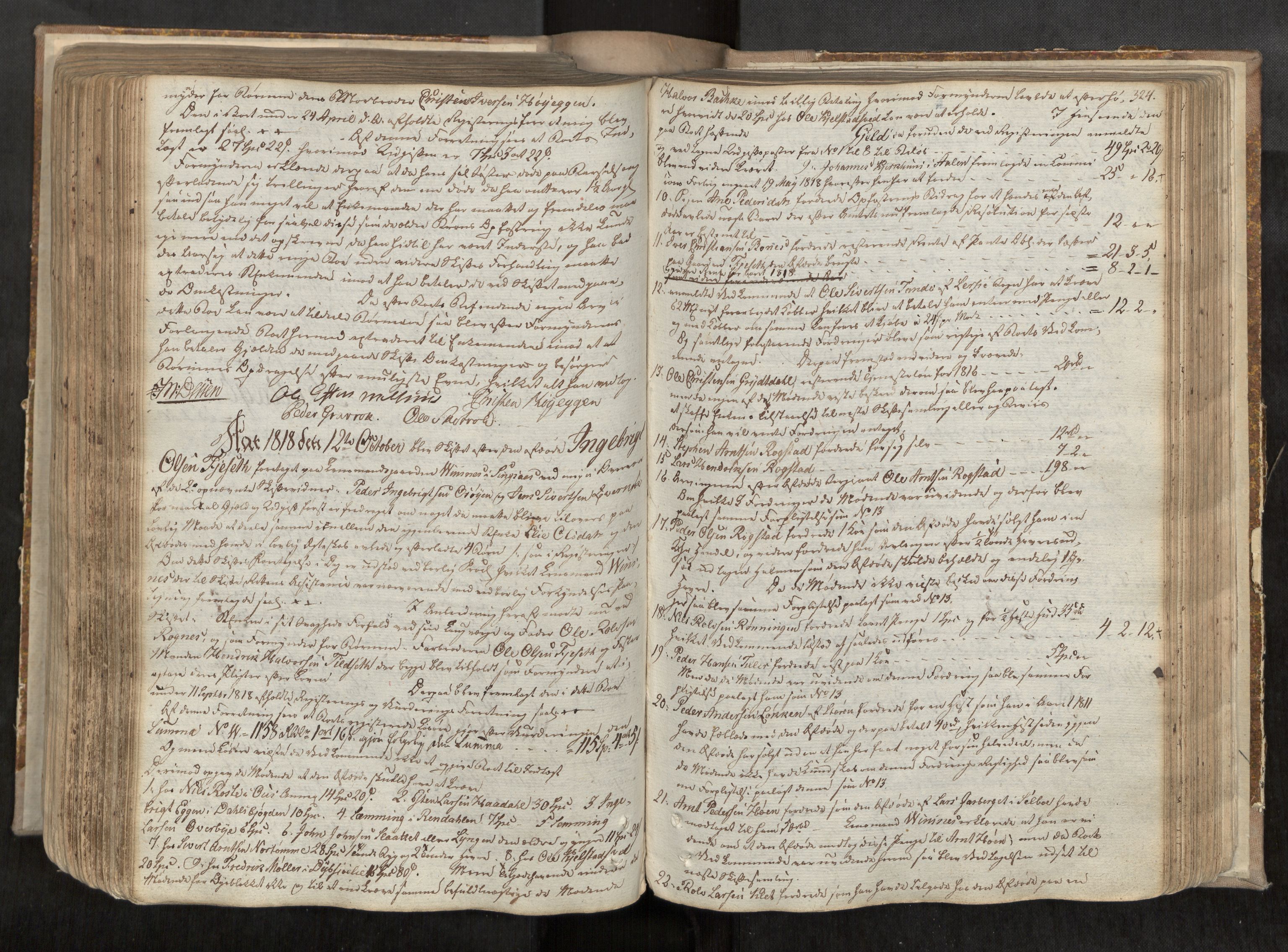 Gauldal sorenskriveri, AV/SAT-A-0014/1/3/3B/L0001: Skiftebehandlingsprotokoll, 1805-1823, s. 324