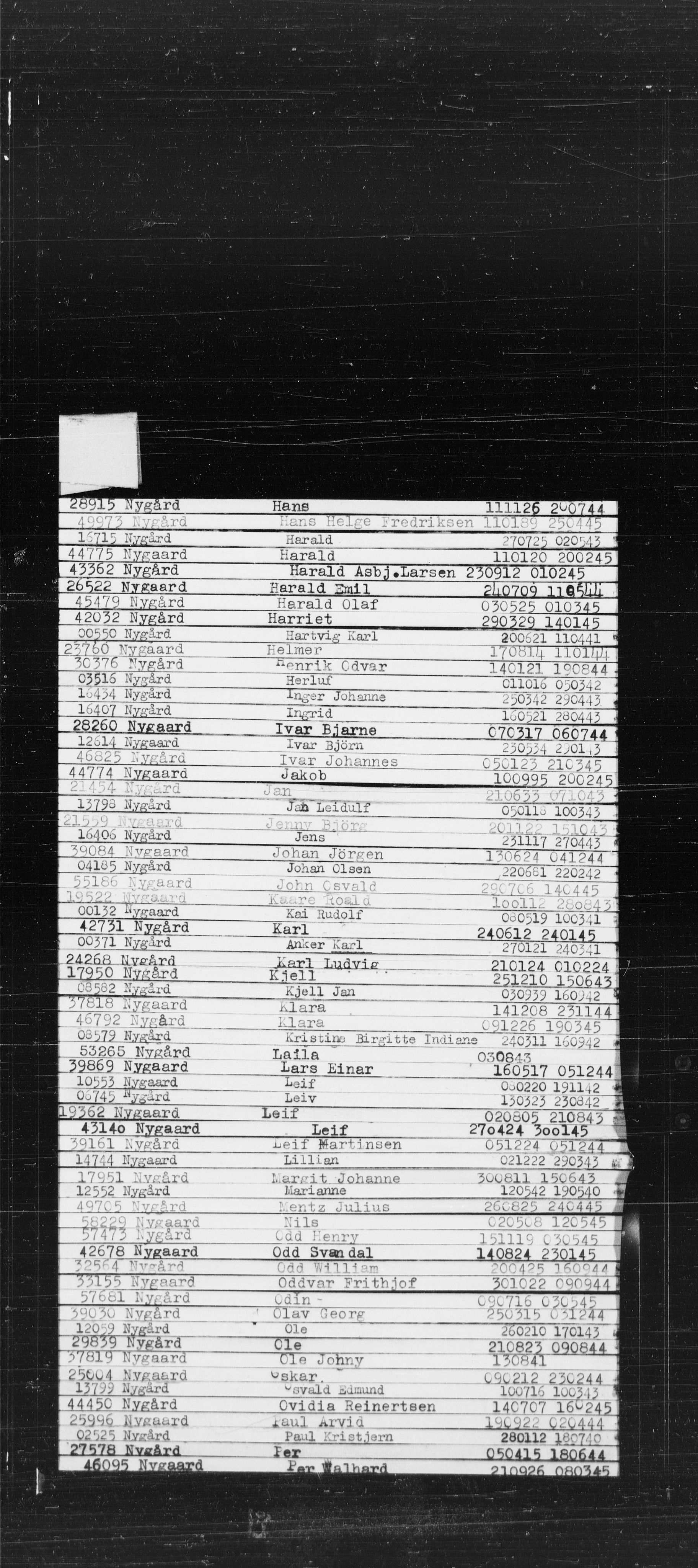Utenriksstasjonene, Legasjonen i Stockholm, Flyktningkontoret, AV/RA-S-6753/V/Va/L0022: Alfabetisk register til Kjesäterkartoteket, 1940-1945, s. 640