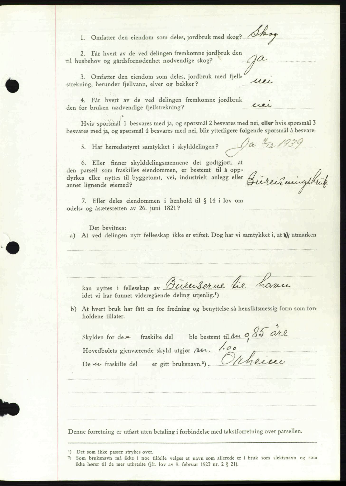 Toten tingrett, AV/SAH-TING-006/H/Hb/Hbc/L0007: Pantebok nr. Hbc-07, 1939-1940, Dagboknr: 551/1940